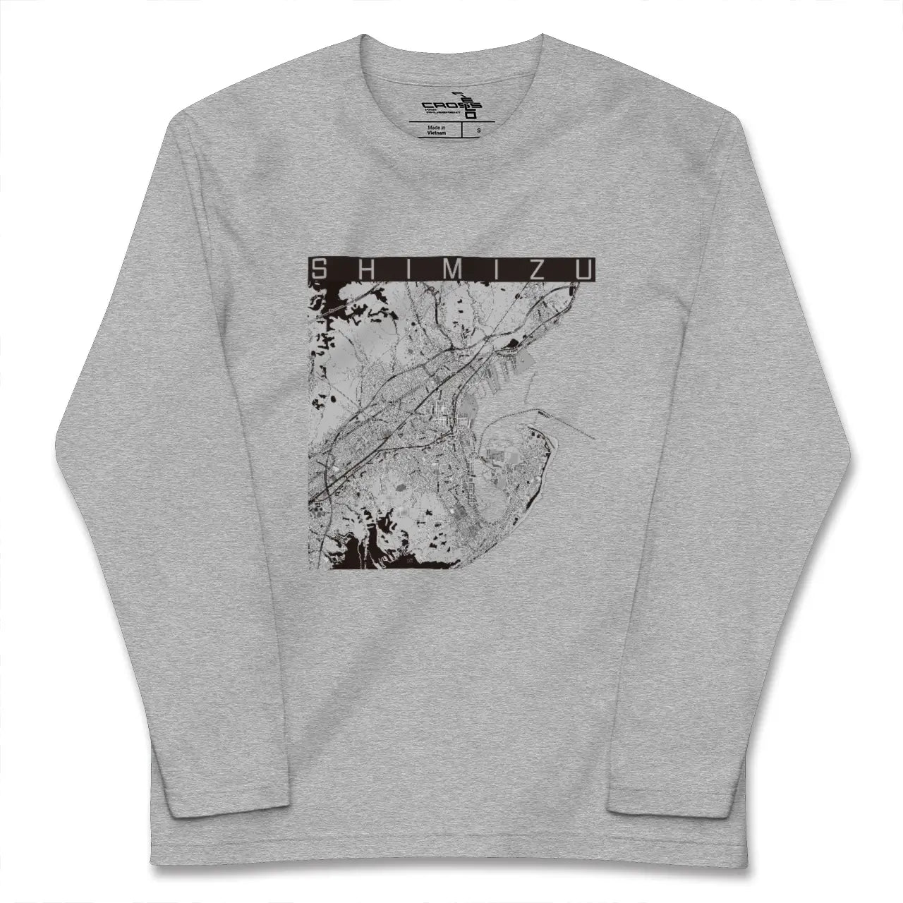 【清水(静岡県)】地図柄ロングスリーブTシャツ