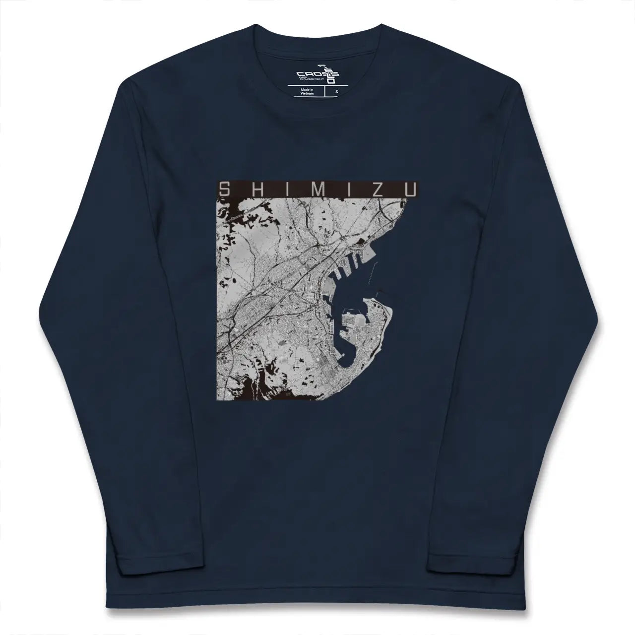 【清水(静岡県)】地図柄ロングスリーブTシャツ