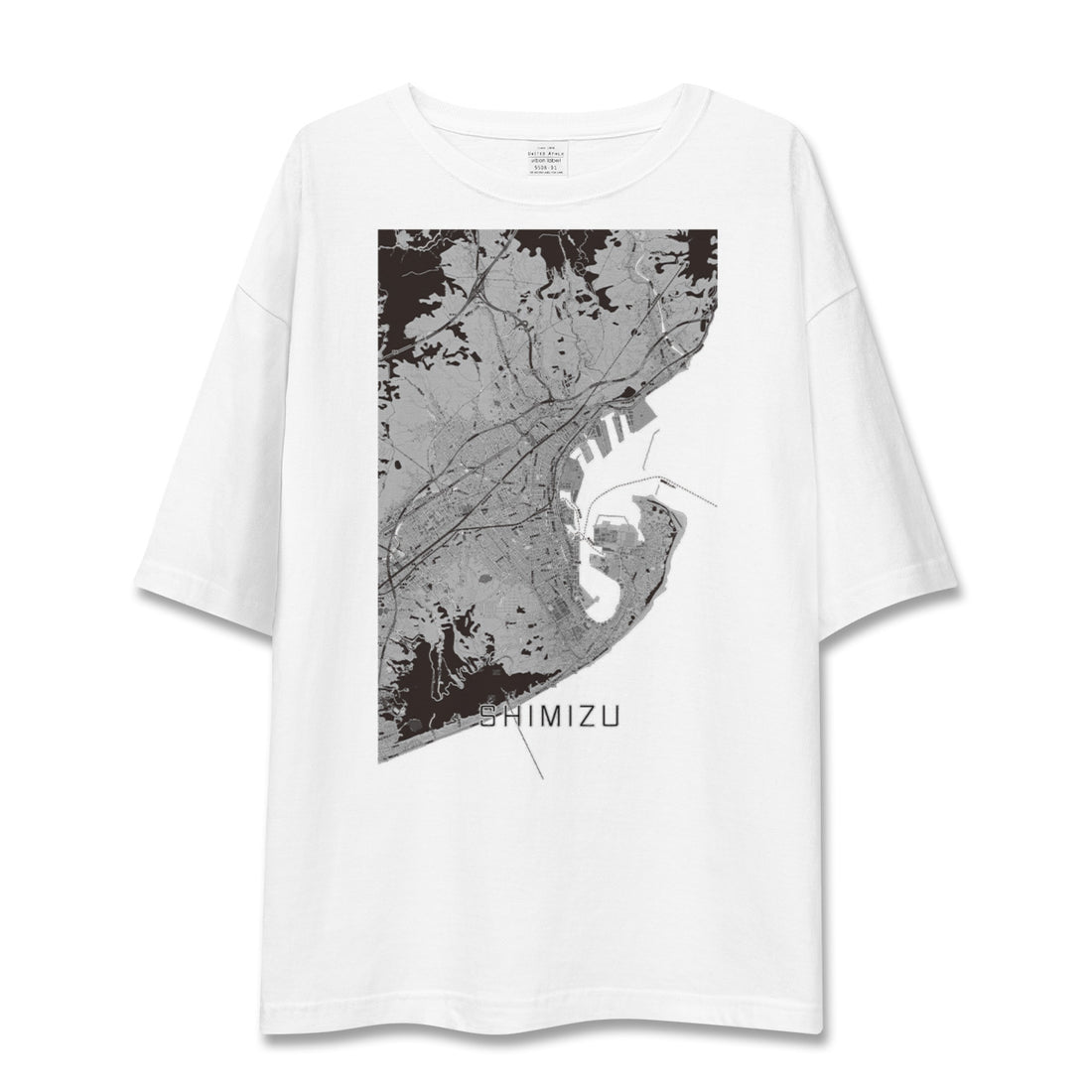【清水(静岡県)】地図柄ビッグシルエットTシャツ