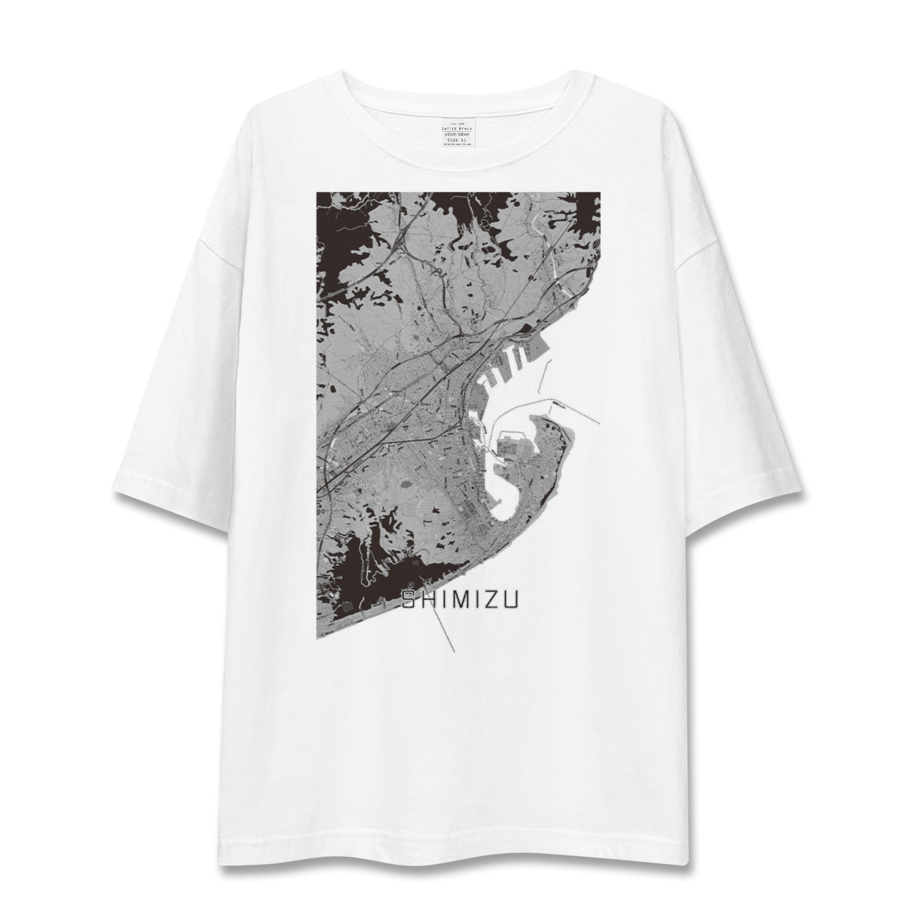 【清水(静岡県)】地図柄ビッグシルエットTシャツ