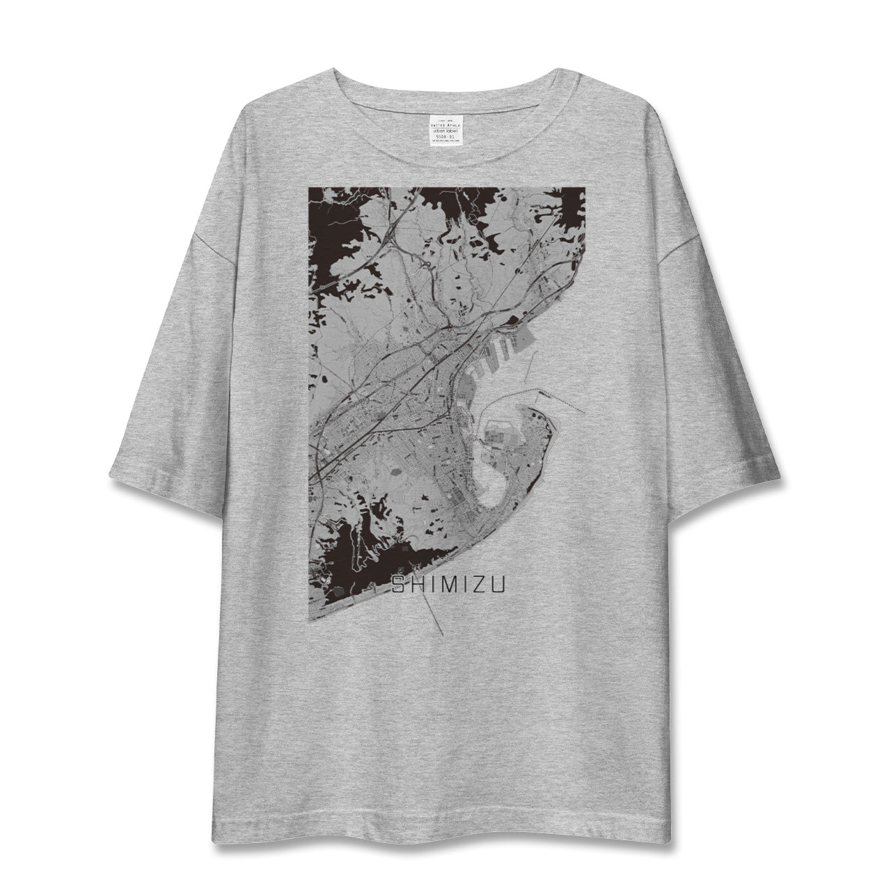 【清水(静岡県)】地図柄ビッグシルエットTシャツ