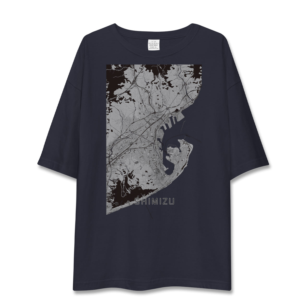 【清水(静岡県)】地図柄ビッグシルエットTシャツ