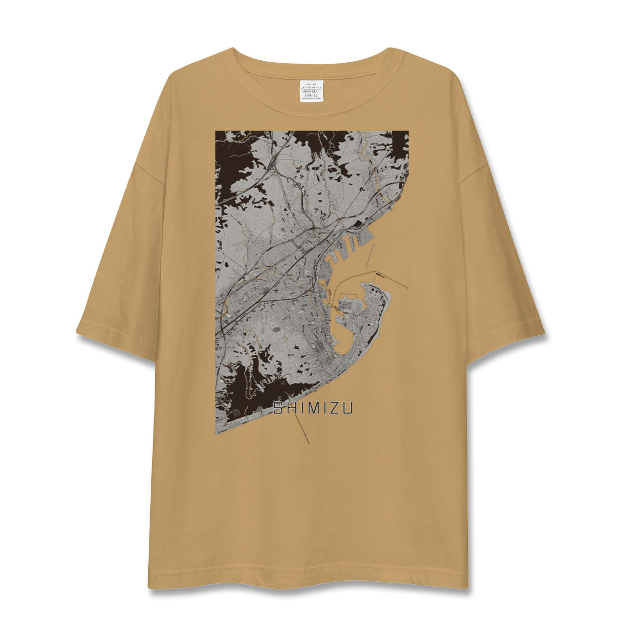 【清水(静岡県)】地図柄ビッグシルエットTシャツ