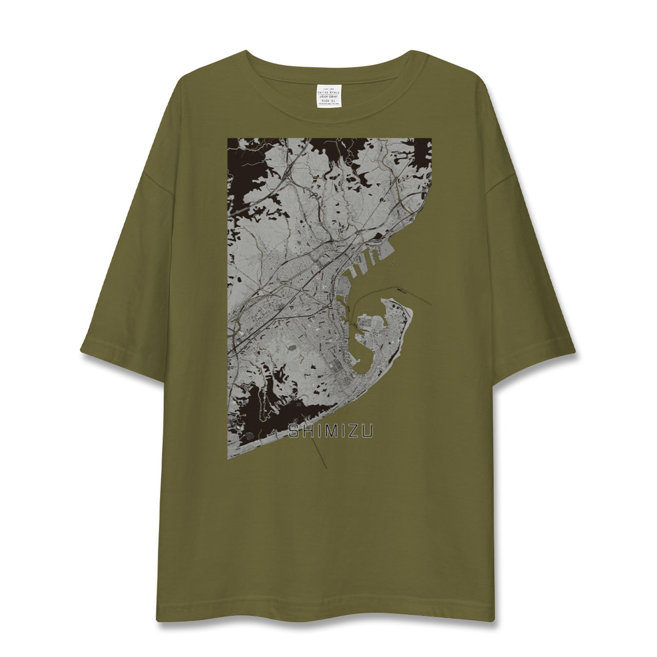 【清水(静岡県)】地図柄ビッグシルエットTシャツ