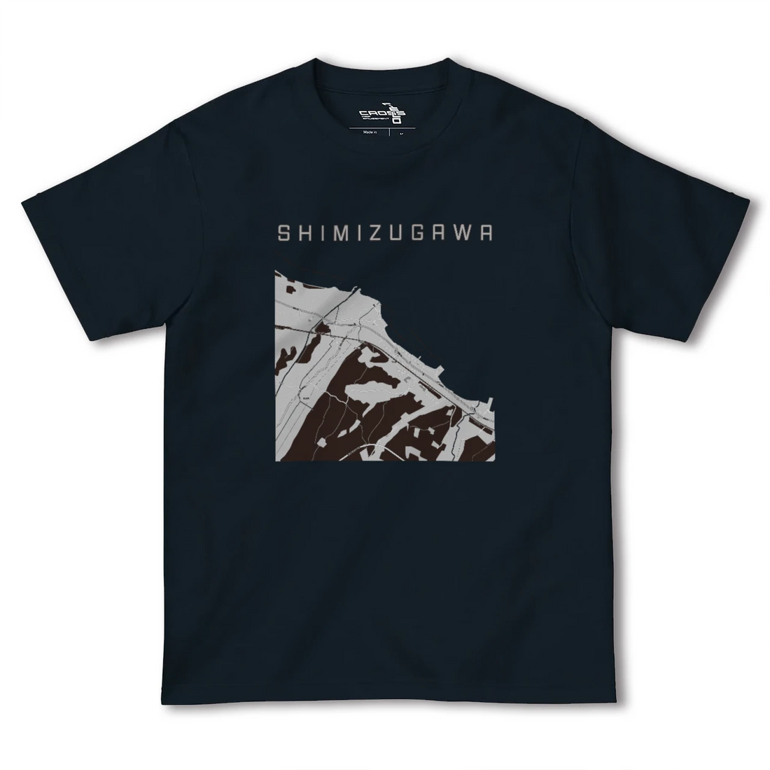 【清水川(青森県)】地図柄ヘビーウェイトTシャツ