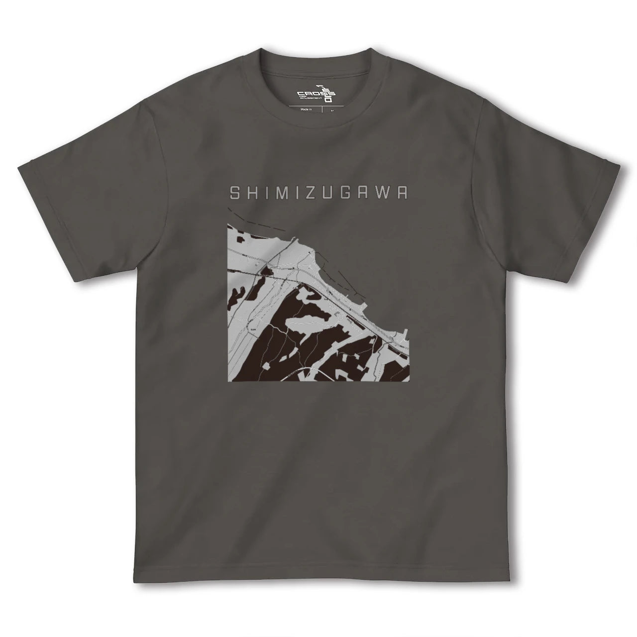 【清水川(青森県)】地図柄ヘビーウェイトTシャツ