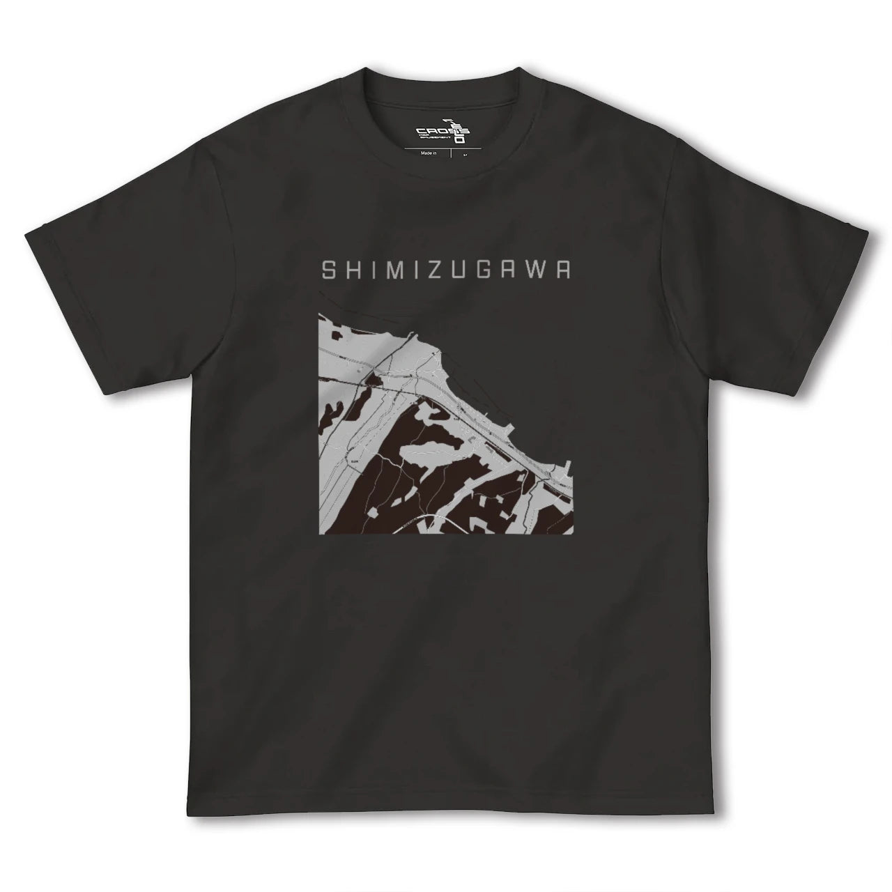 【清水川(青森県)】地図柄ヘビーウェイトTシャツ