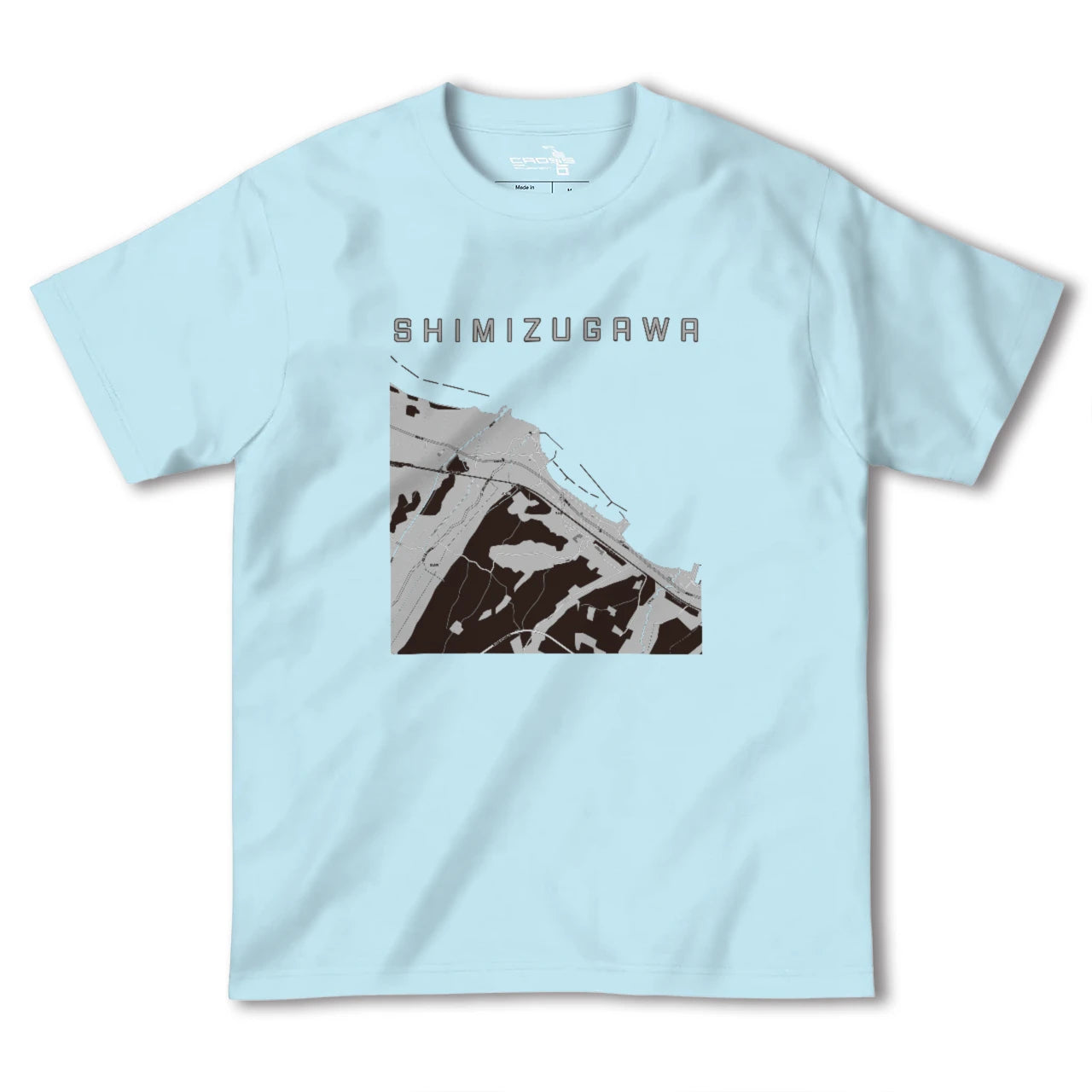 【清水川(青森県)】地図柄ヘビーウェイトTシャツ