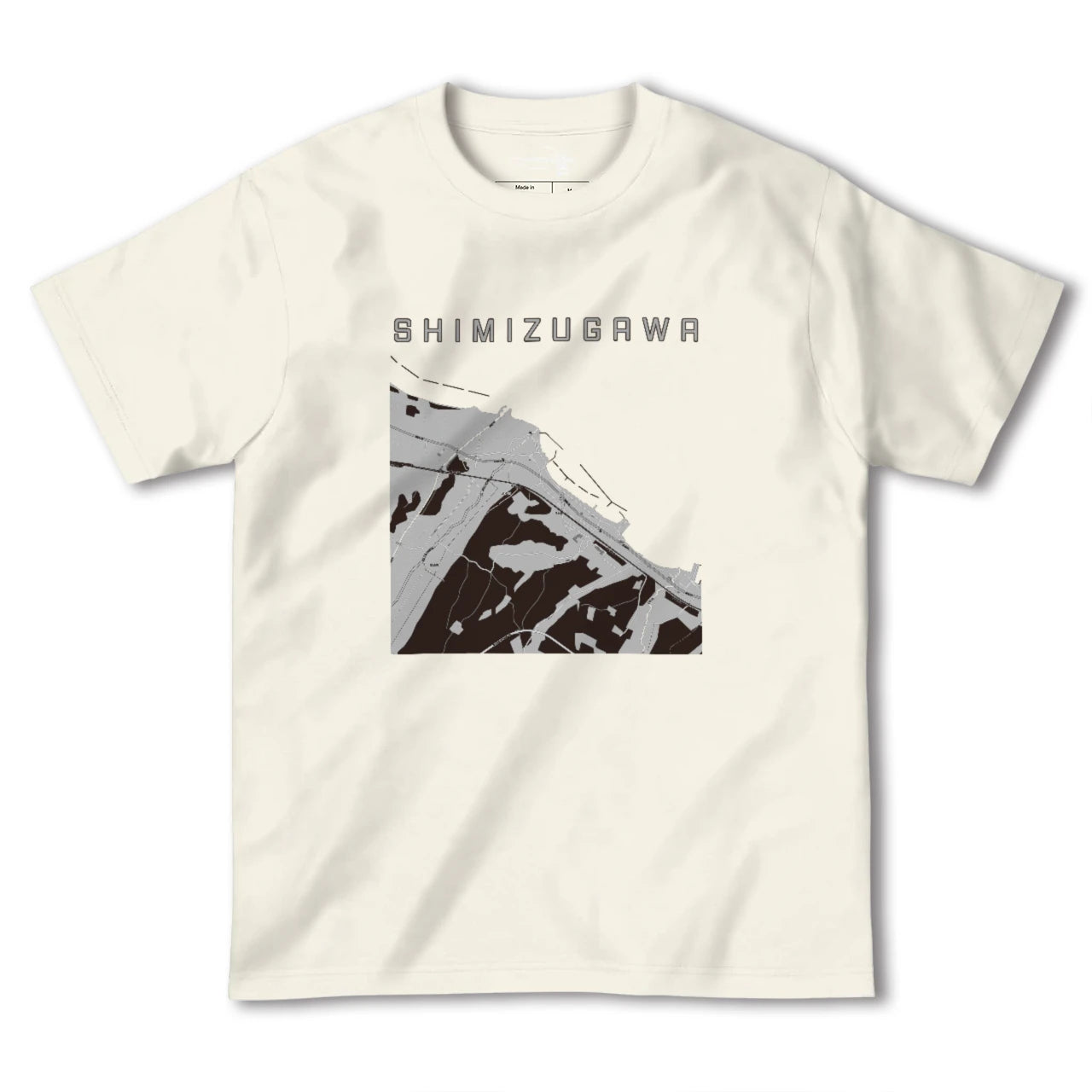 【清水川(青森県)】地図柄ヘビーウェイトTシャツ