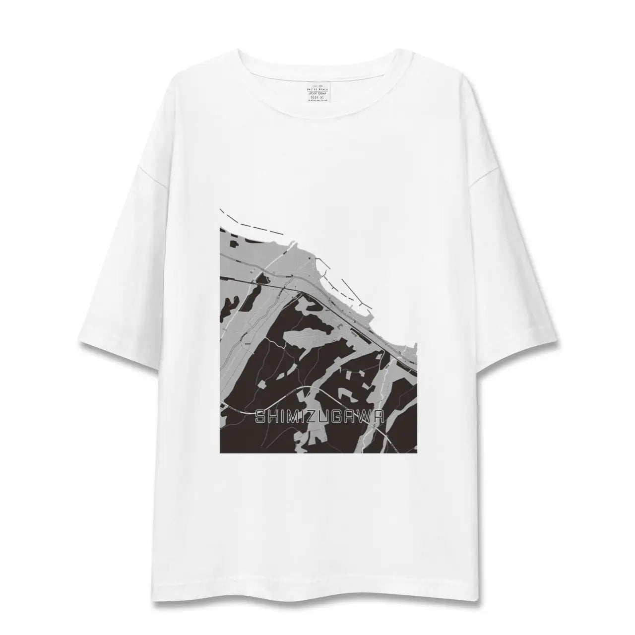 【清水川(青森県)】地図柄ビッグシルエットTシャツ
