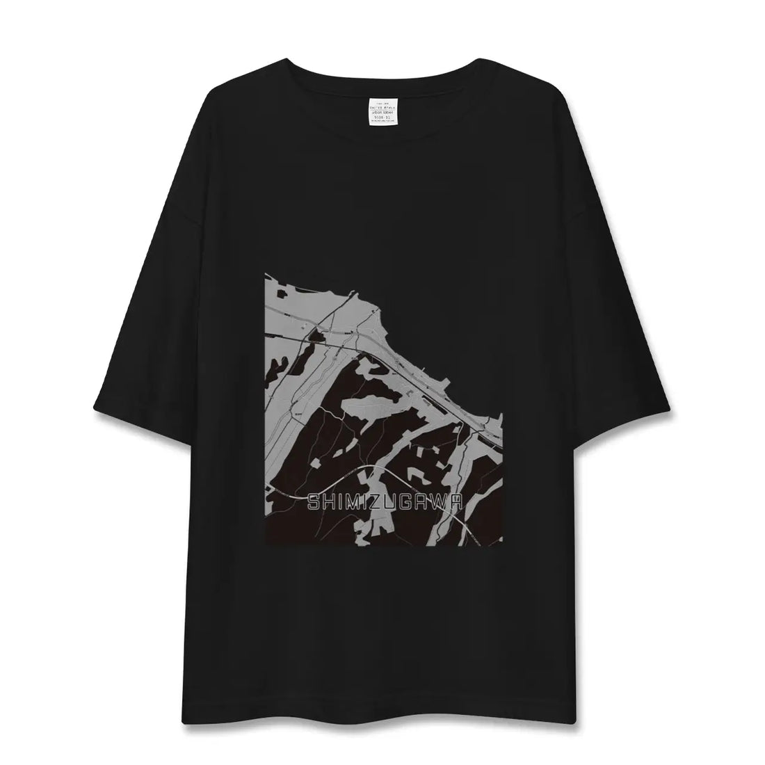 【清水川(青森県)】地図柄ビッグシルエットTシャツ