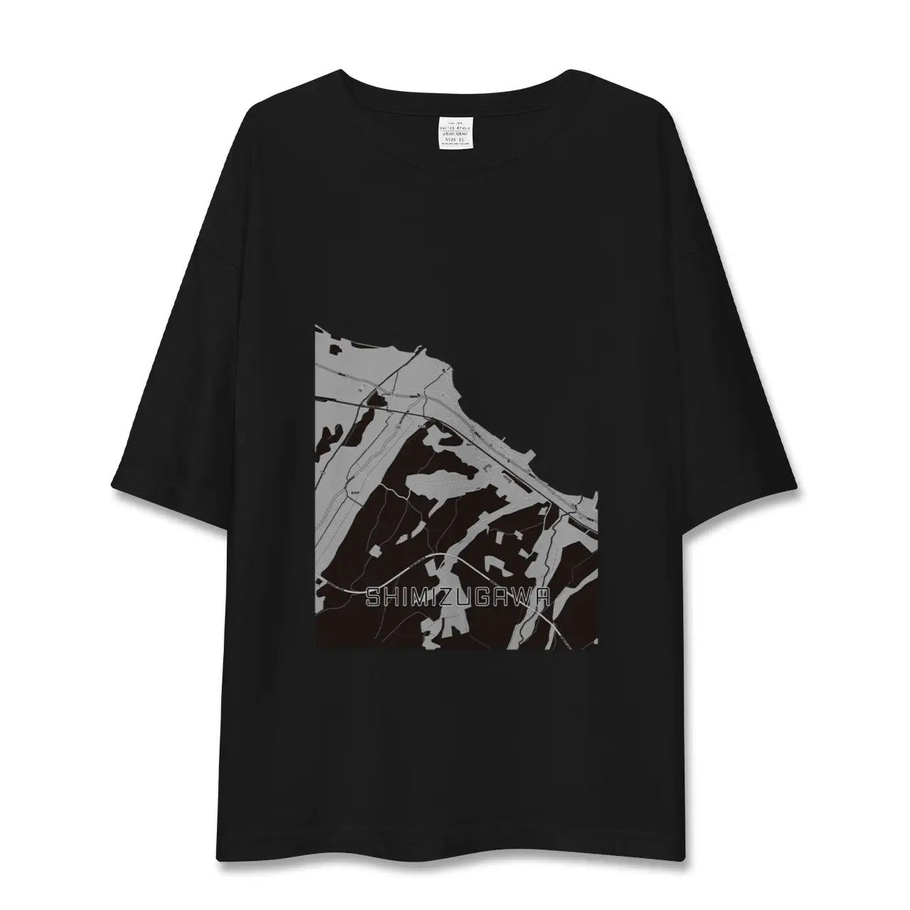 【清水川(青森県)】地図柄ビッグシルエットTシャツ
