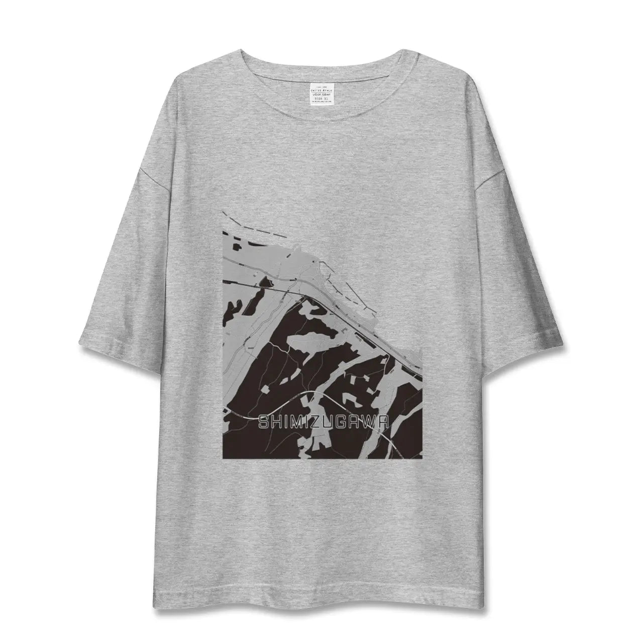【清水川(青森県)】地図柄ビッグシルエットTシャツ