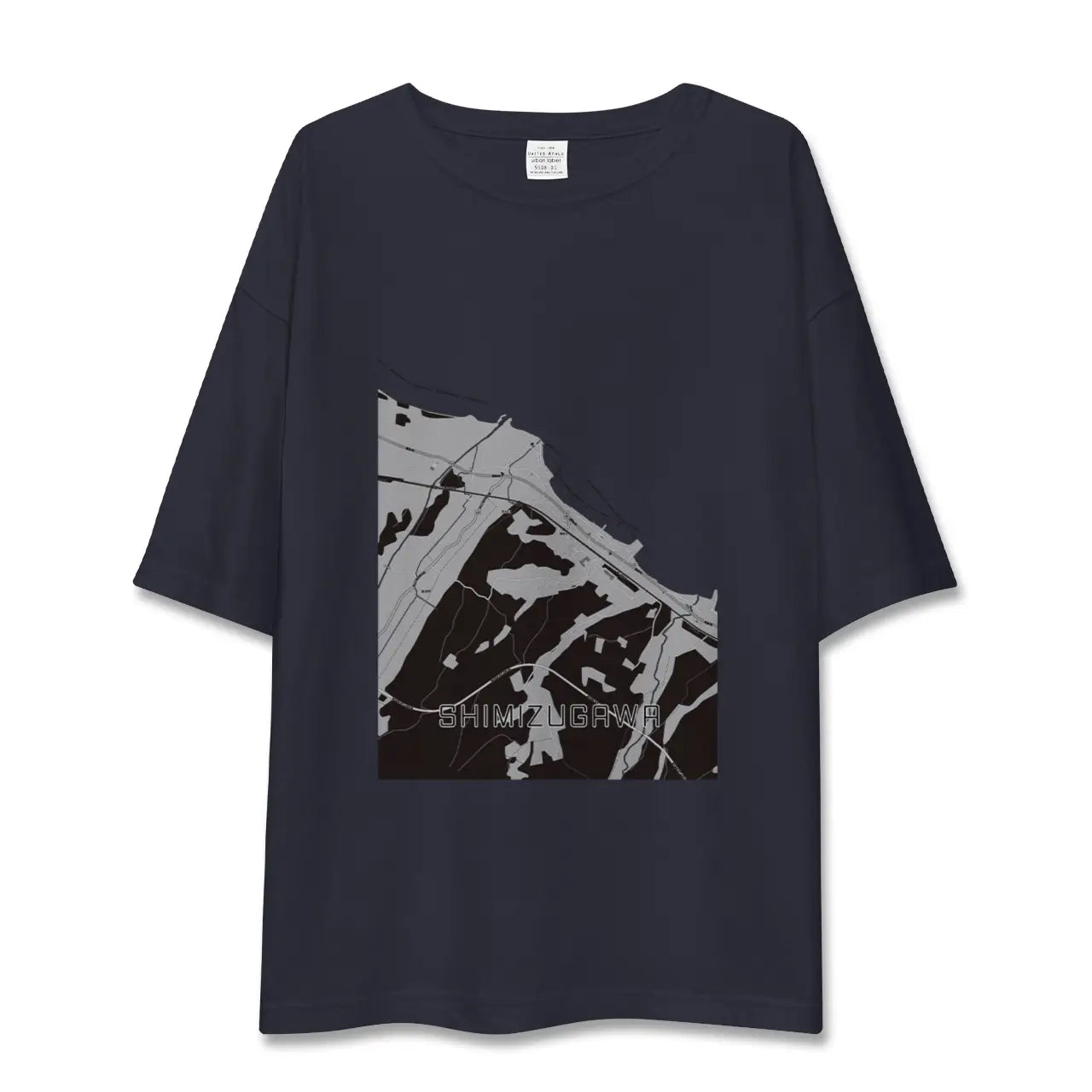 【清水川(青森県)】地図柄ビッグシルエットTシャツ