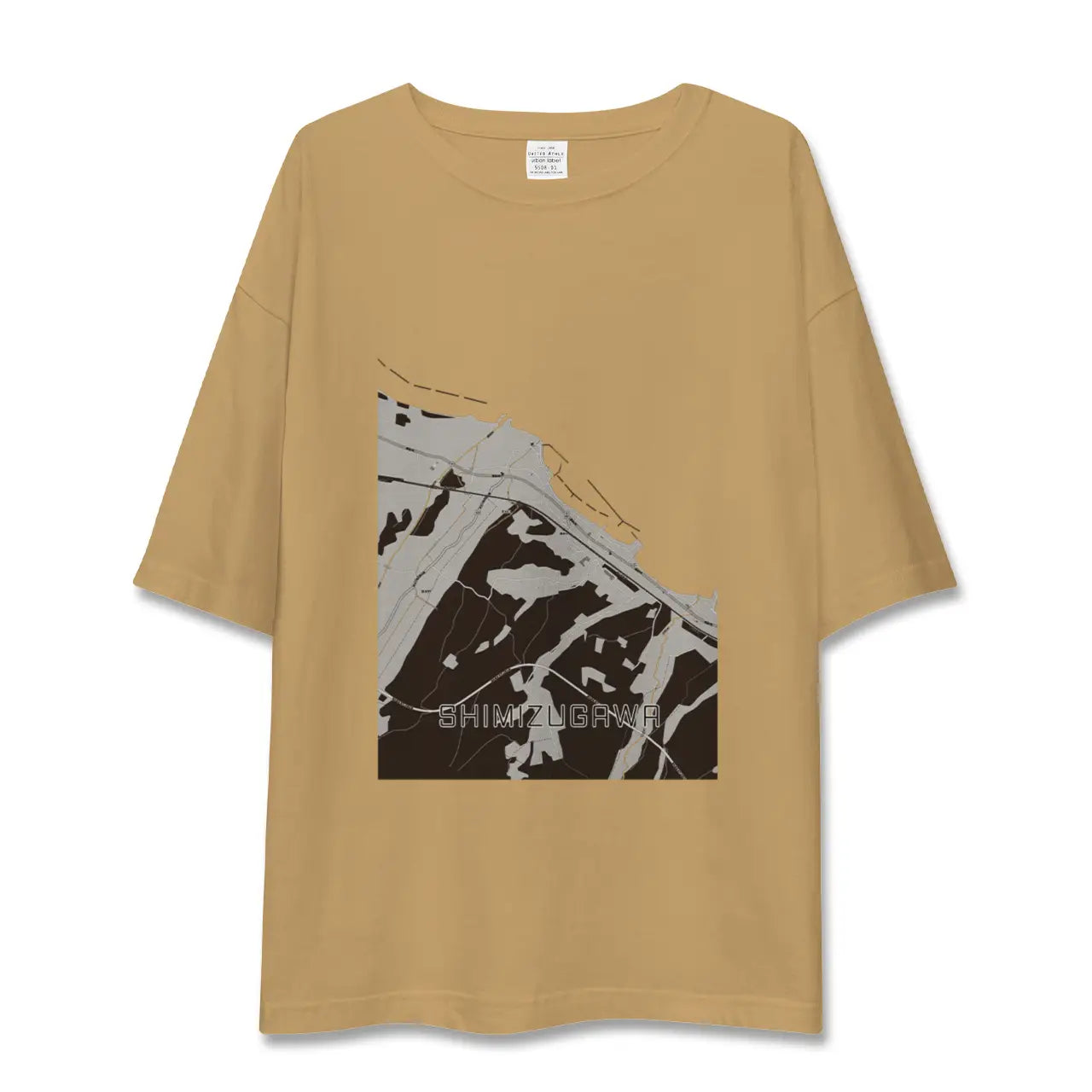 【清水川(青森県)】地図柄ビッグシルエットTシャツ