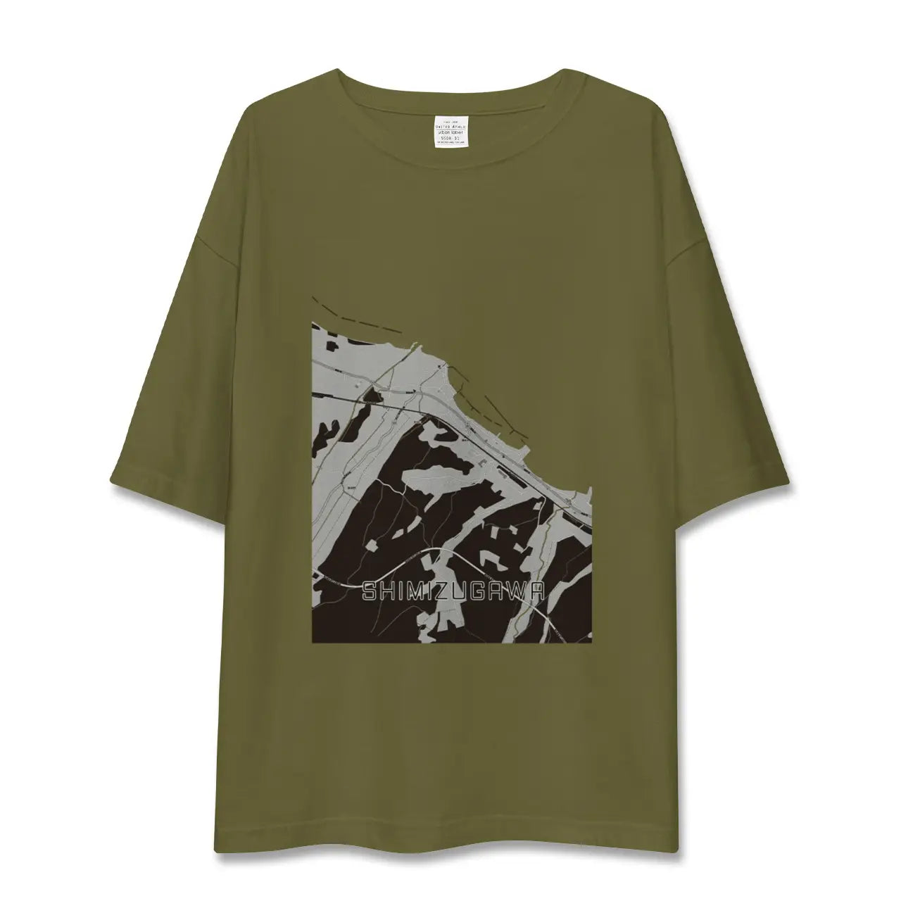 【清水川(青森県)】地図柄ビッグシルエットTシャツ