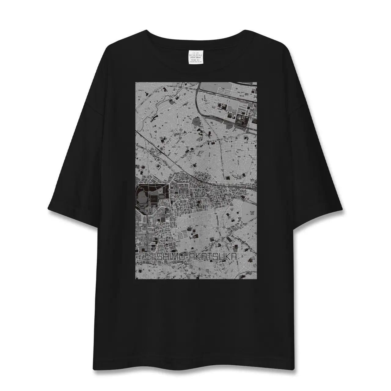 【下赤塚(東京都)】地図柄ビッグシルエットTシャツ
