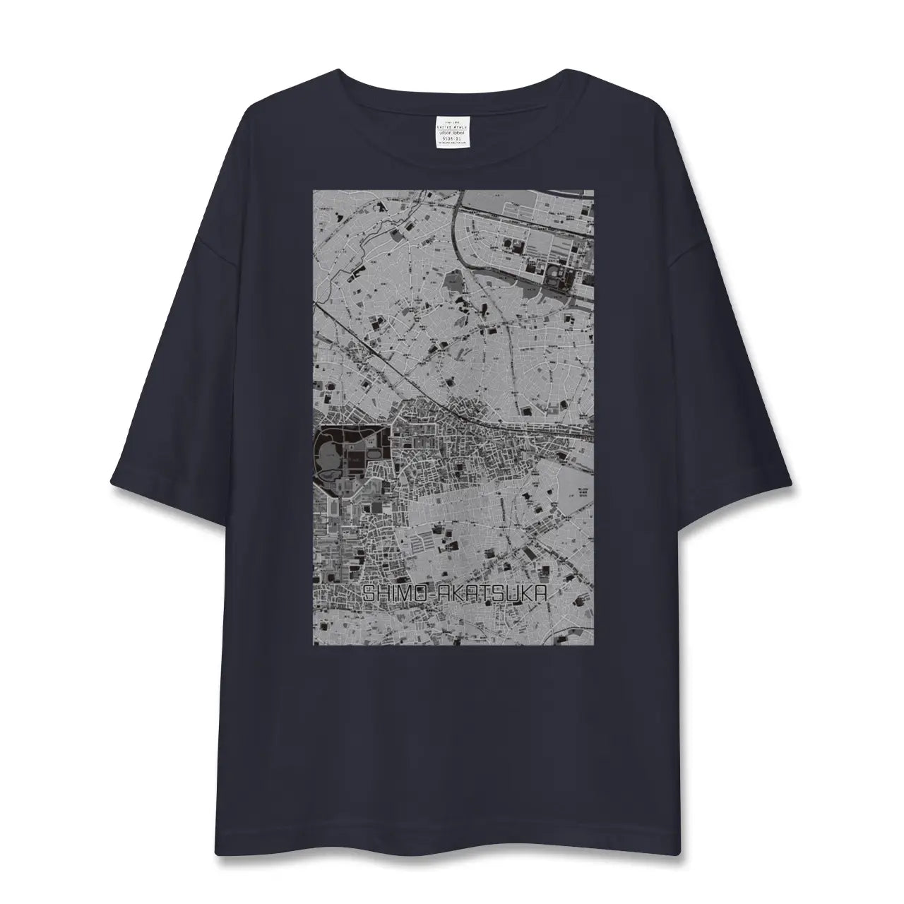 【下赤塚(東京都)】地図柄ビッグシルエットTシャツ