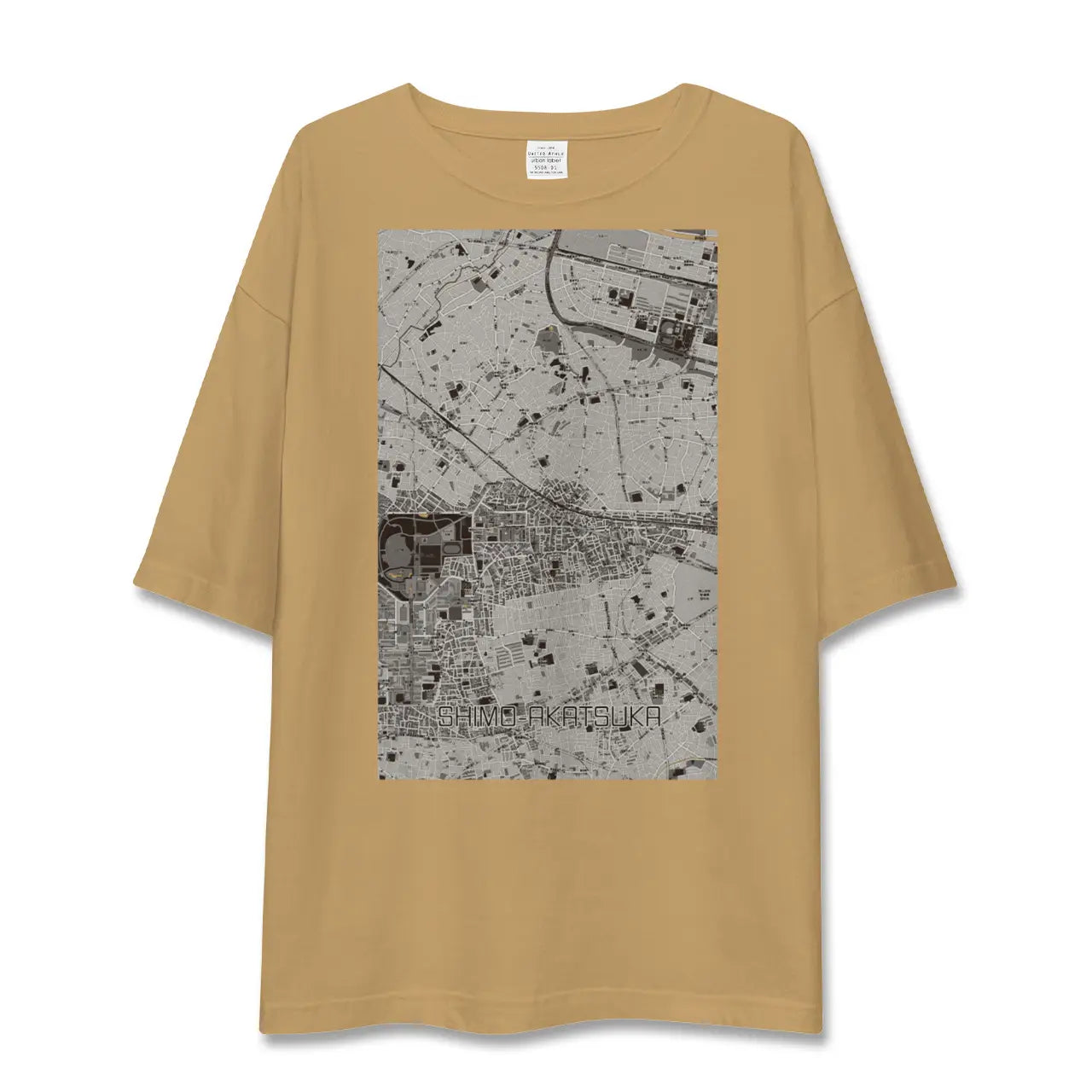 【下赤塚(東京都)】地図柄ビッグシルエットTシャツ