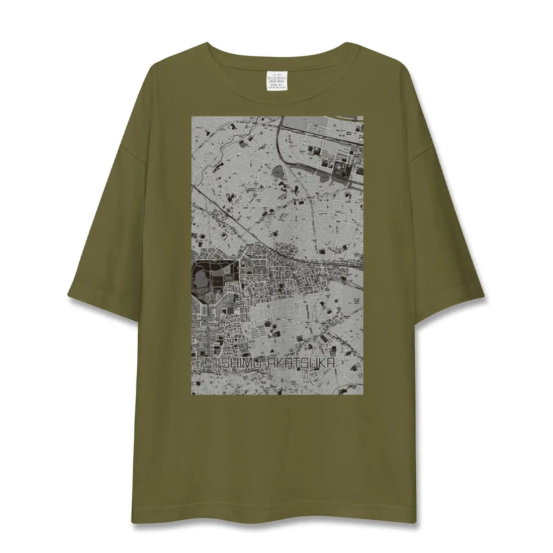 【下赤塚(東京都)】地図柄ビッグシルエットTシャツ