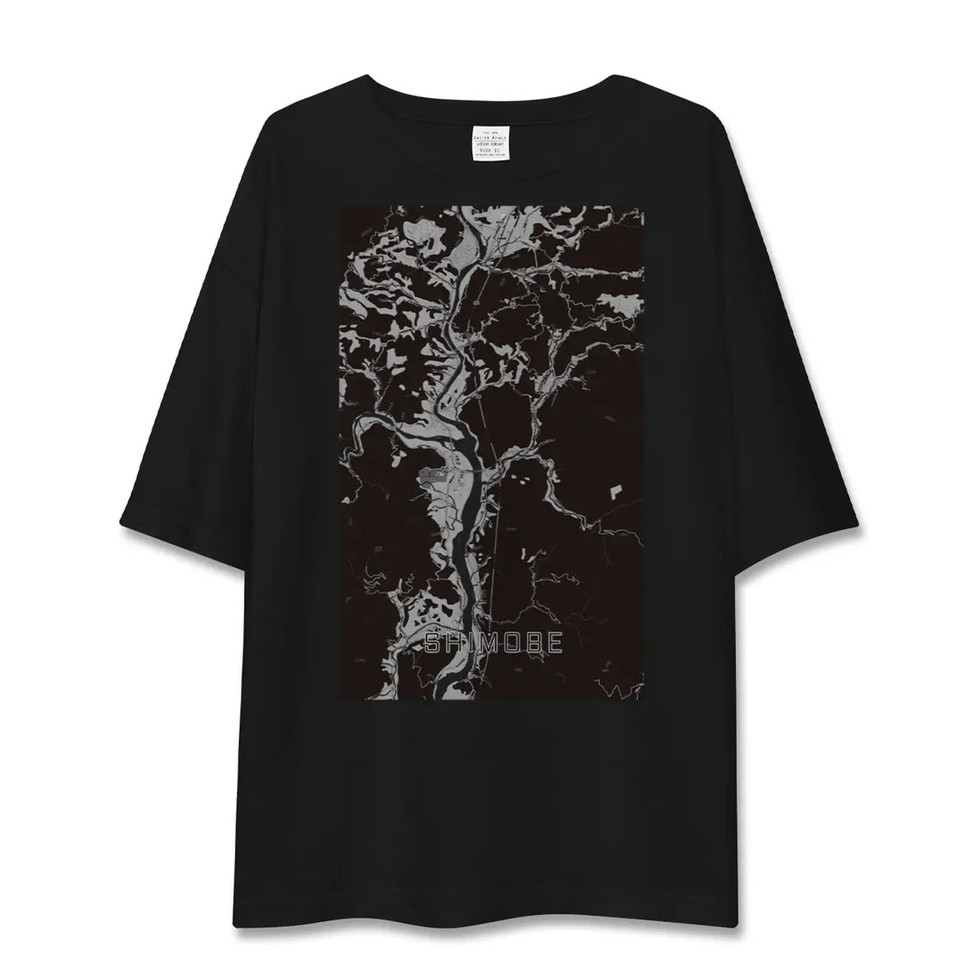 【下部(山梨県)】地図柄ビッグシルエットTシャツ