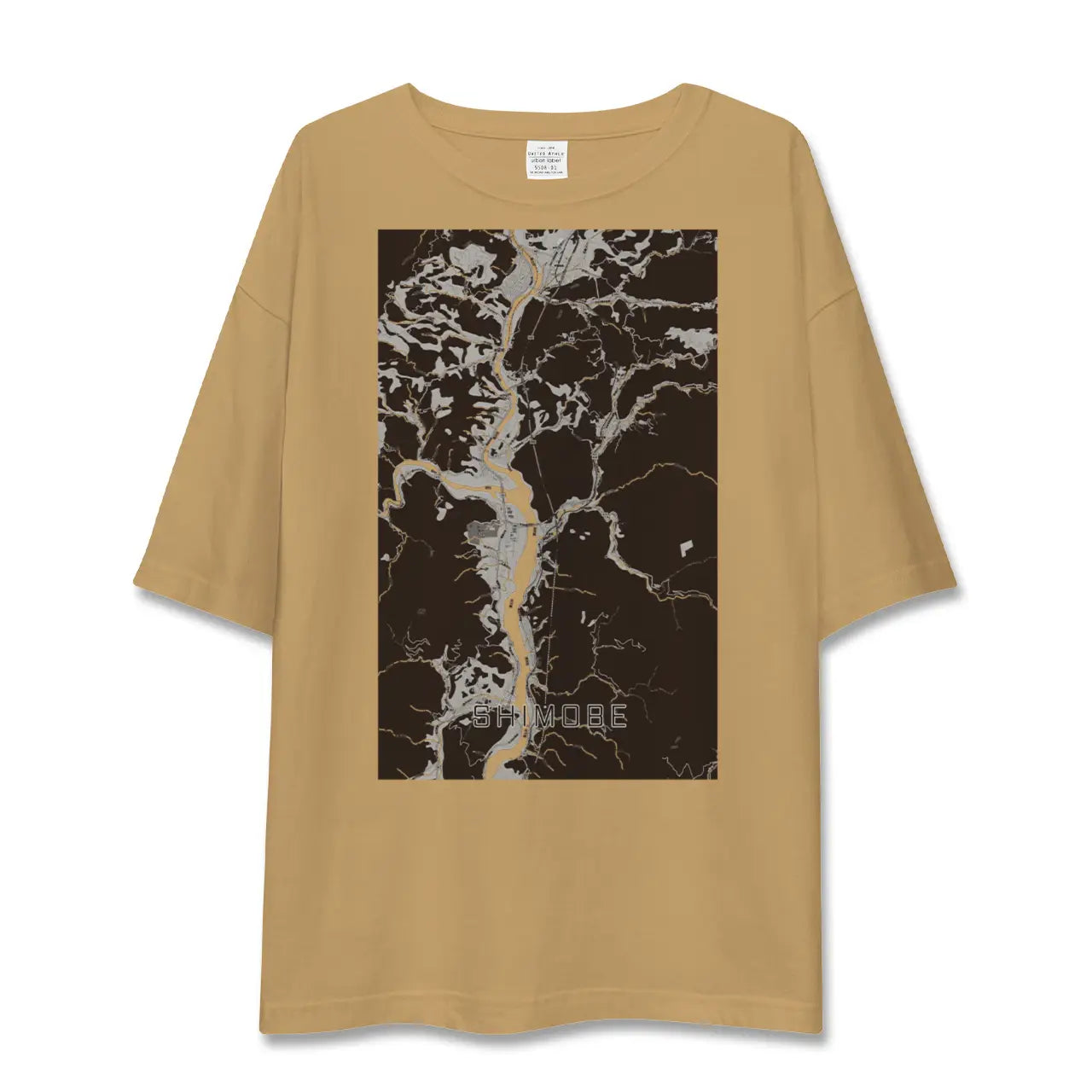 【下部(山梨県)】地図柄ビッグシルエットTシャツ