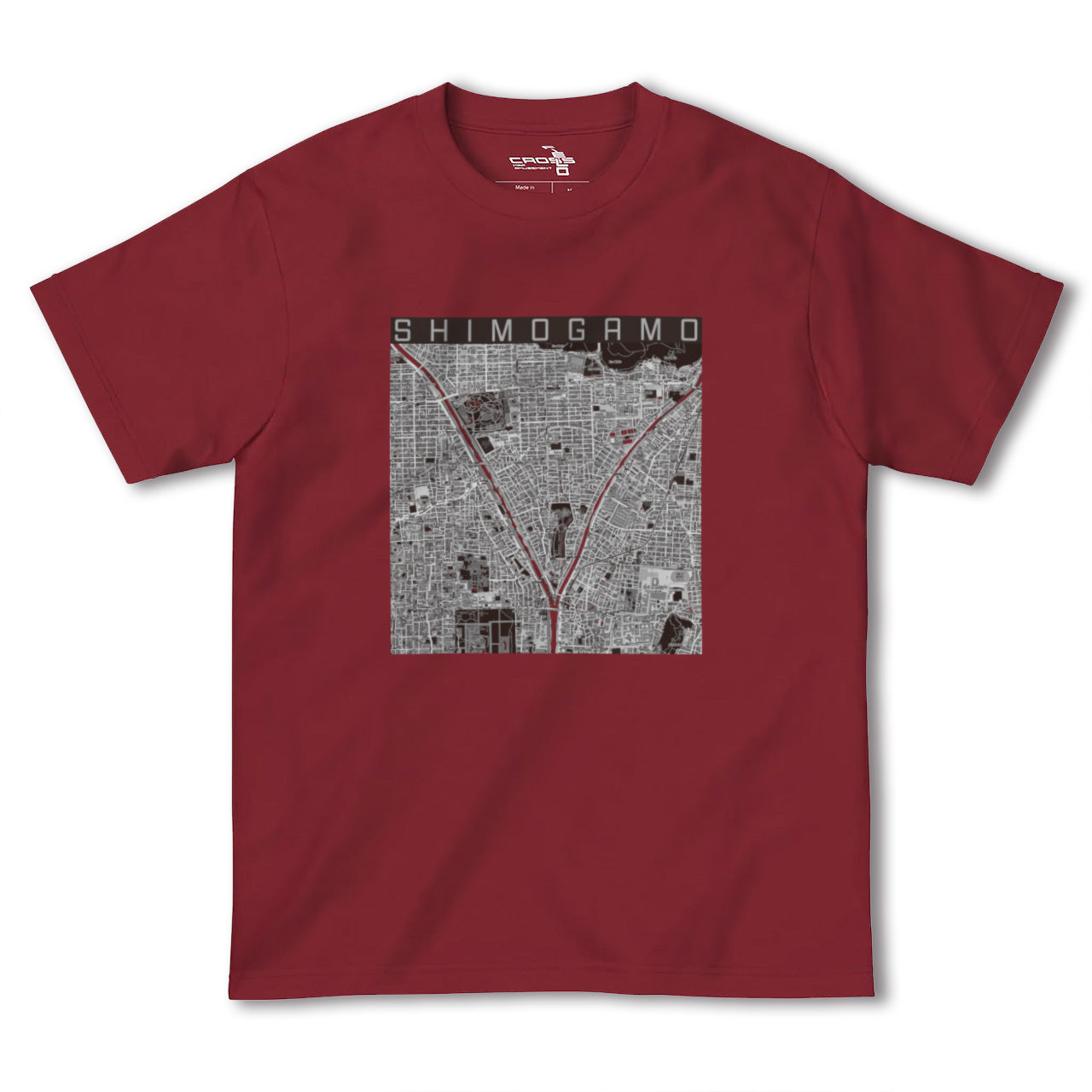 【下鴨(京都府)】地図柄ヘビーウェイトTシャツ