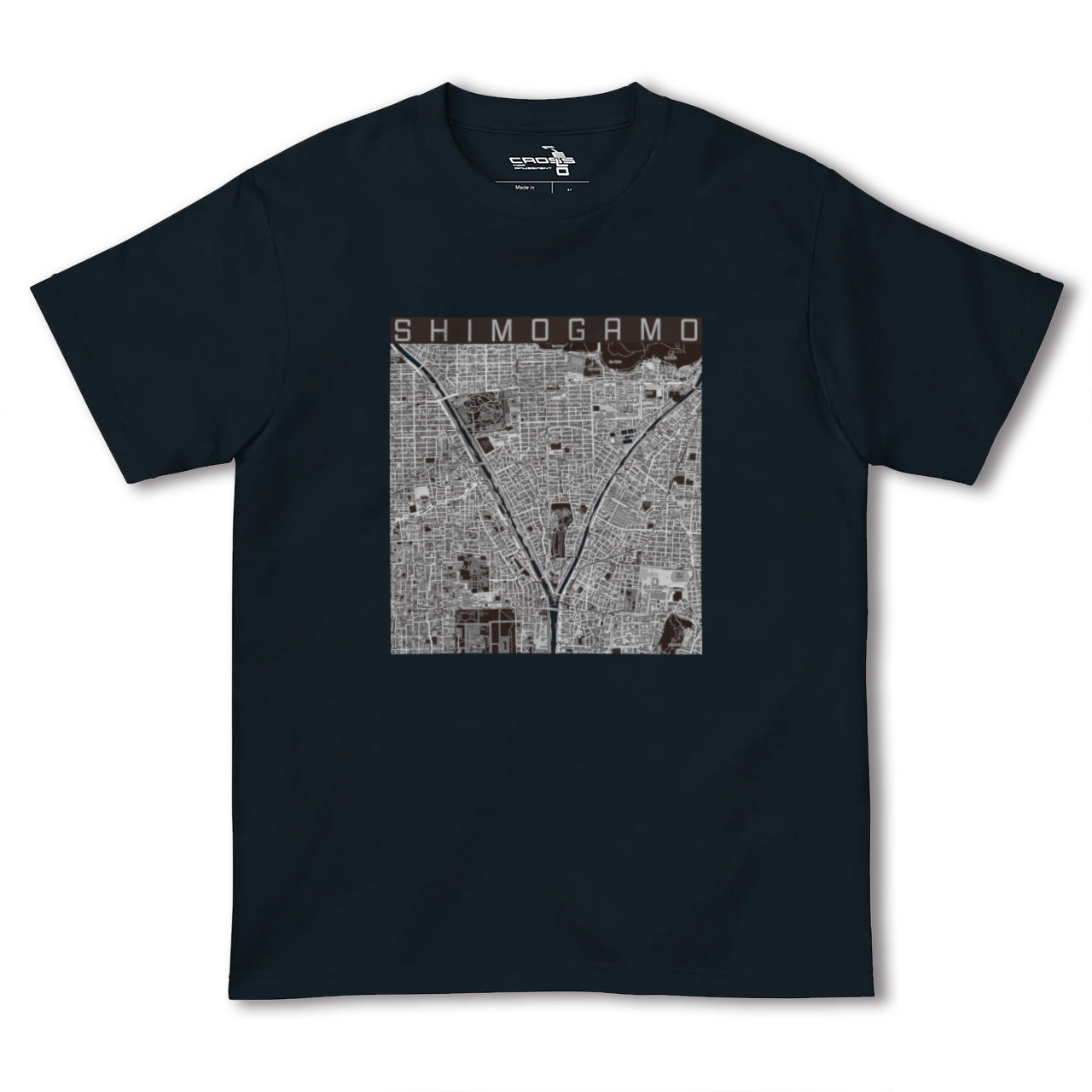 【下鴨(京都府)】地図柄ヘビーウェイトTシャツ