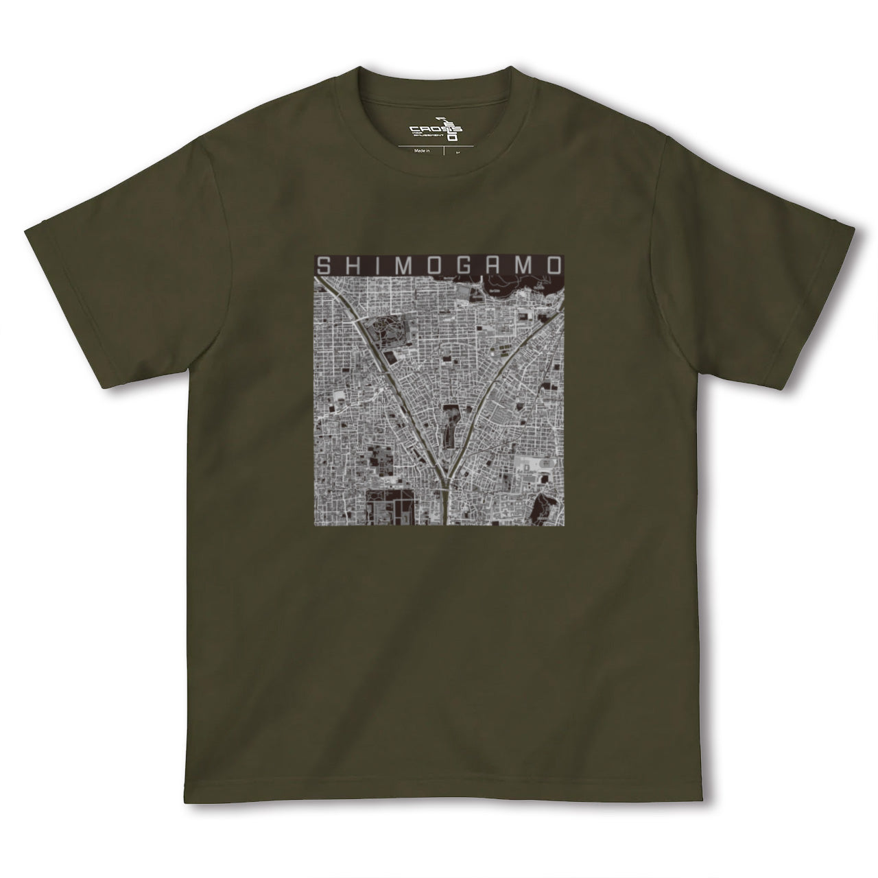【下鴨(京都府)】地図柄ヘビーウェイトTシャツ