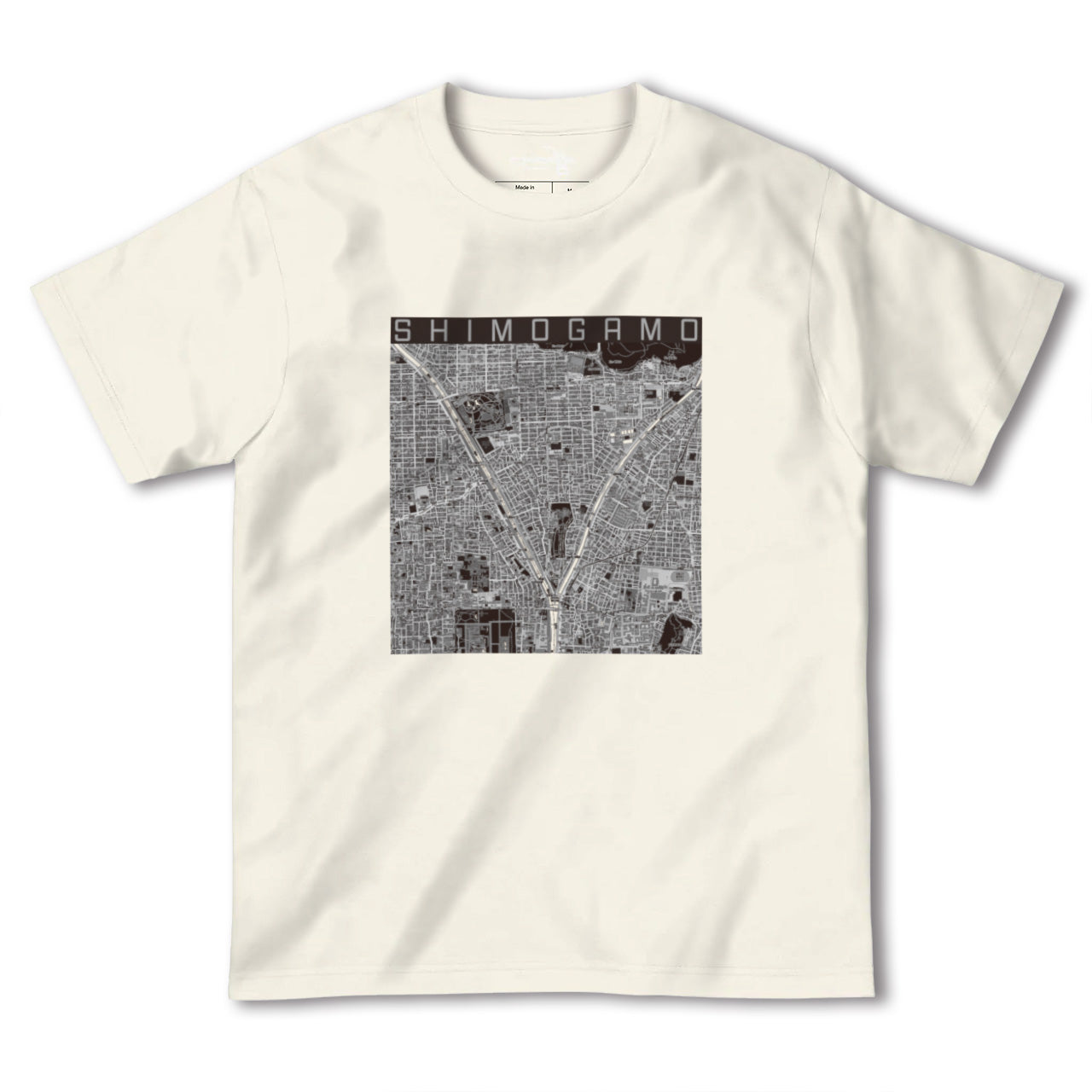 【下鴨(京都府)】地図柄ヘビーウェイトTシャツ