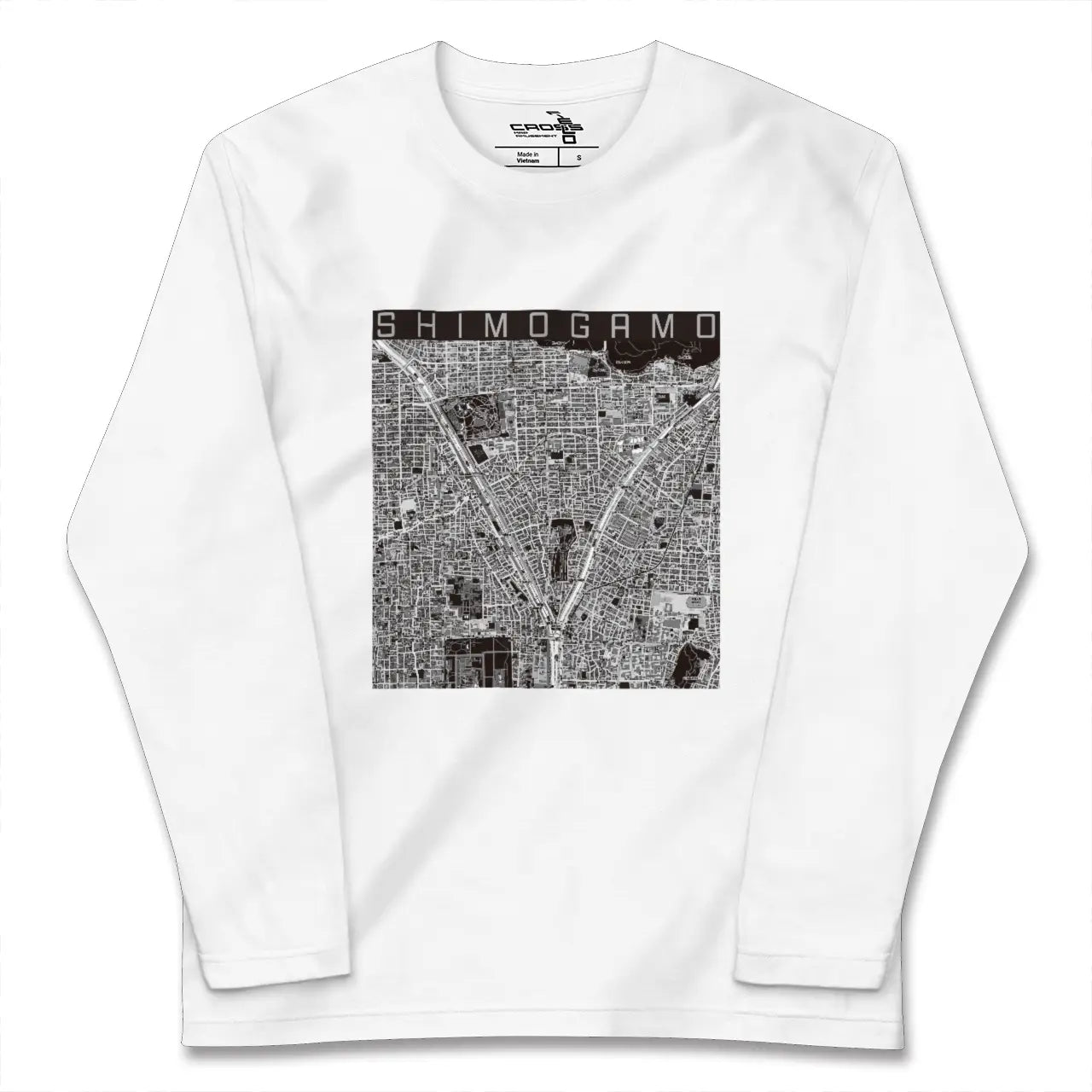 【下鴨(京都府)】地図柄ロングスリーブTシャツ