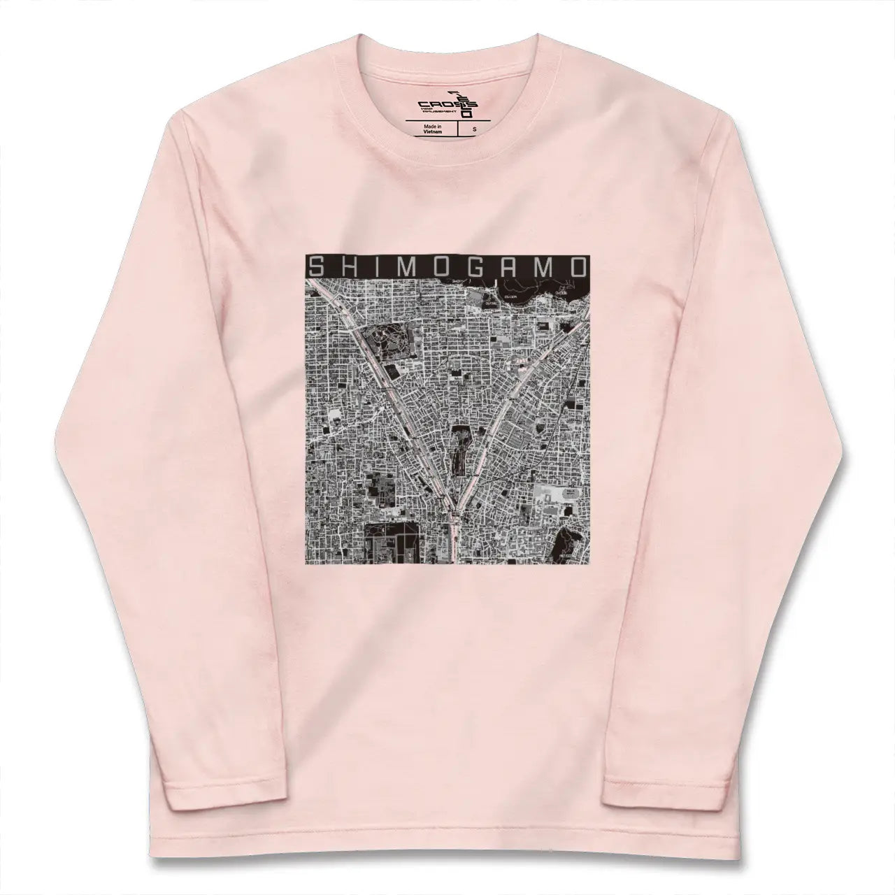 【下鴨(京都府)】地図柄ロングスリーブTシャツ