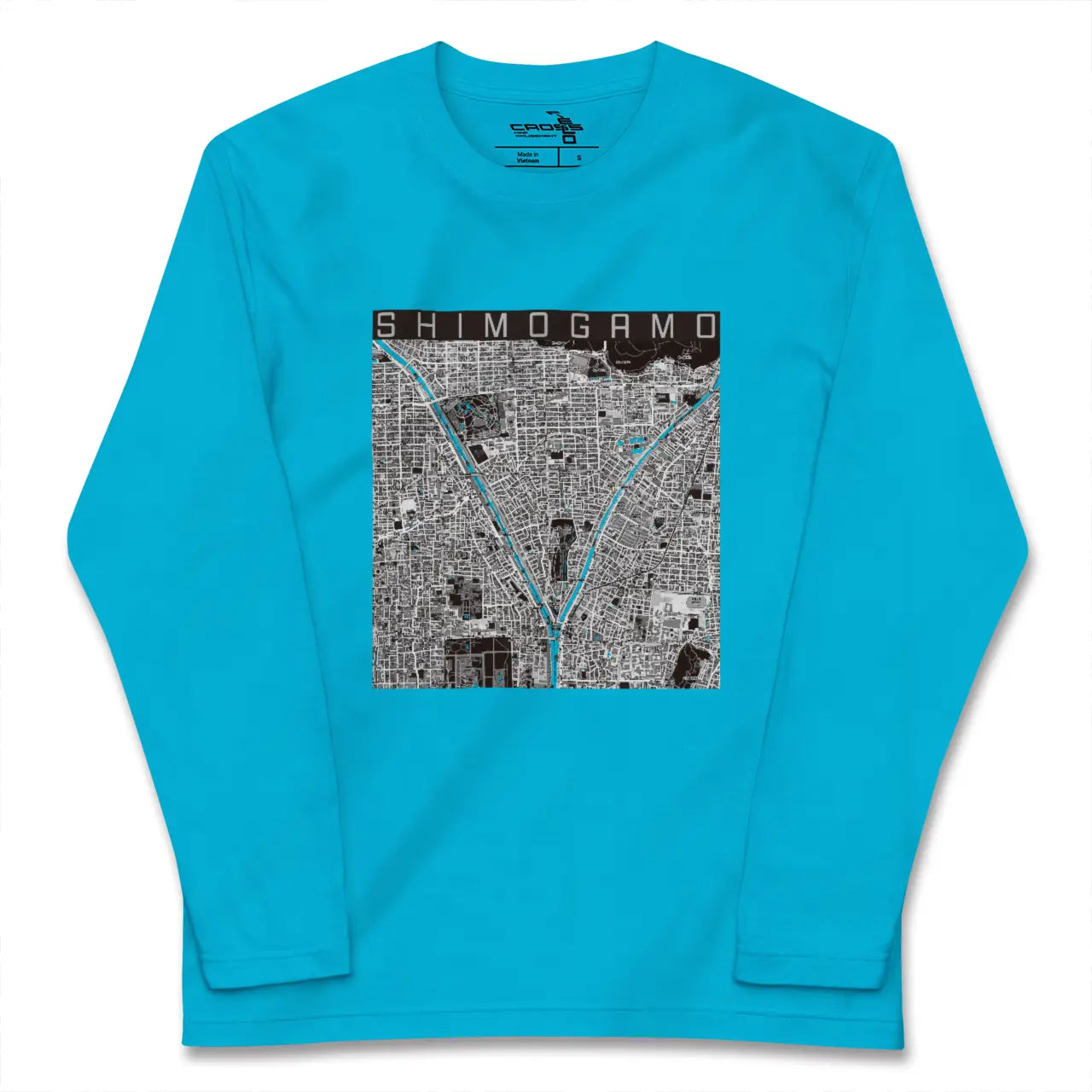 【下鴨(京都府)】地図柄ロングスリーブTシャツ