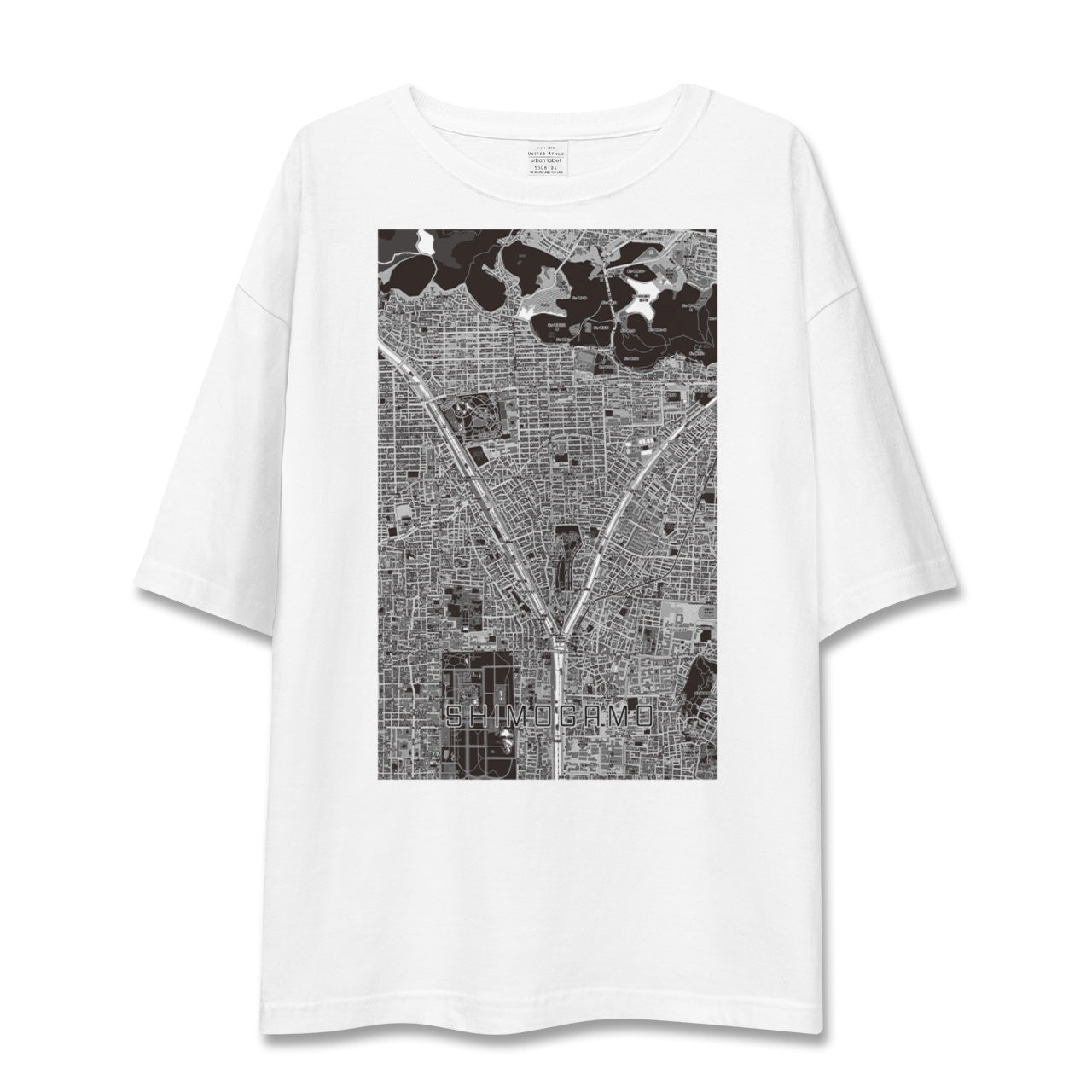 【下鴨(京都府)】地図柄ビッグシルエットTシャツ
