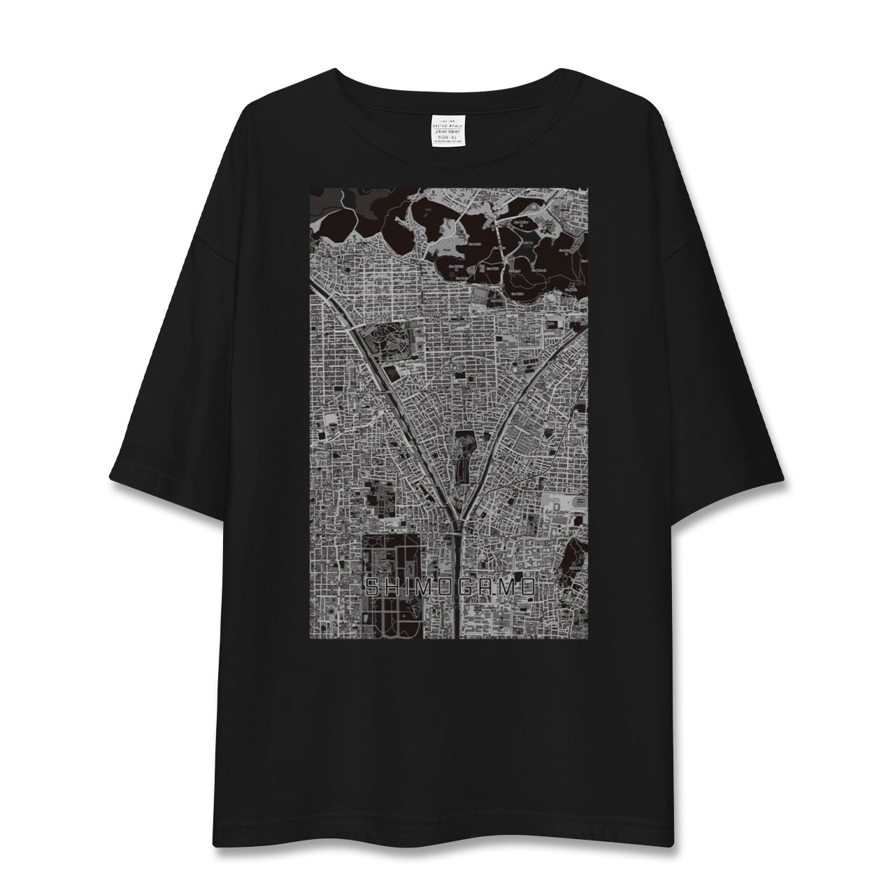 【下鴨(京都府)】地図柄ビッグシルエットTシャツ