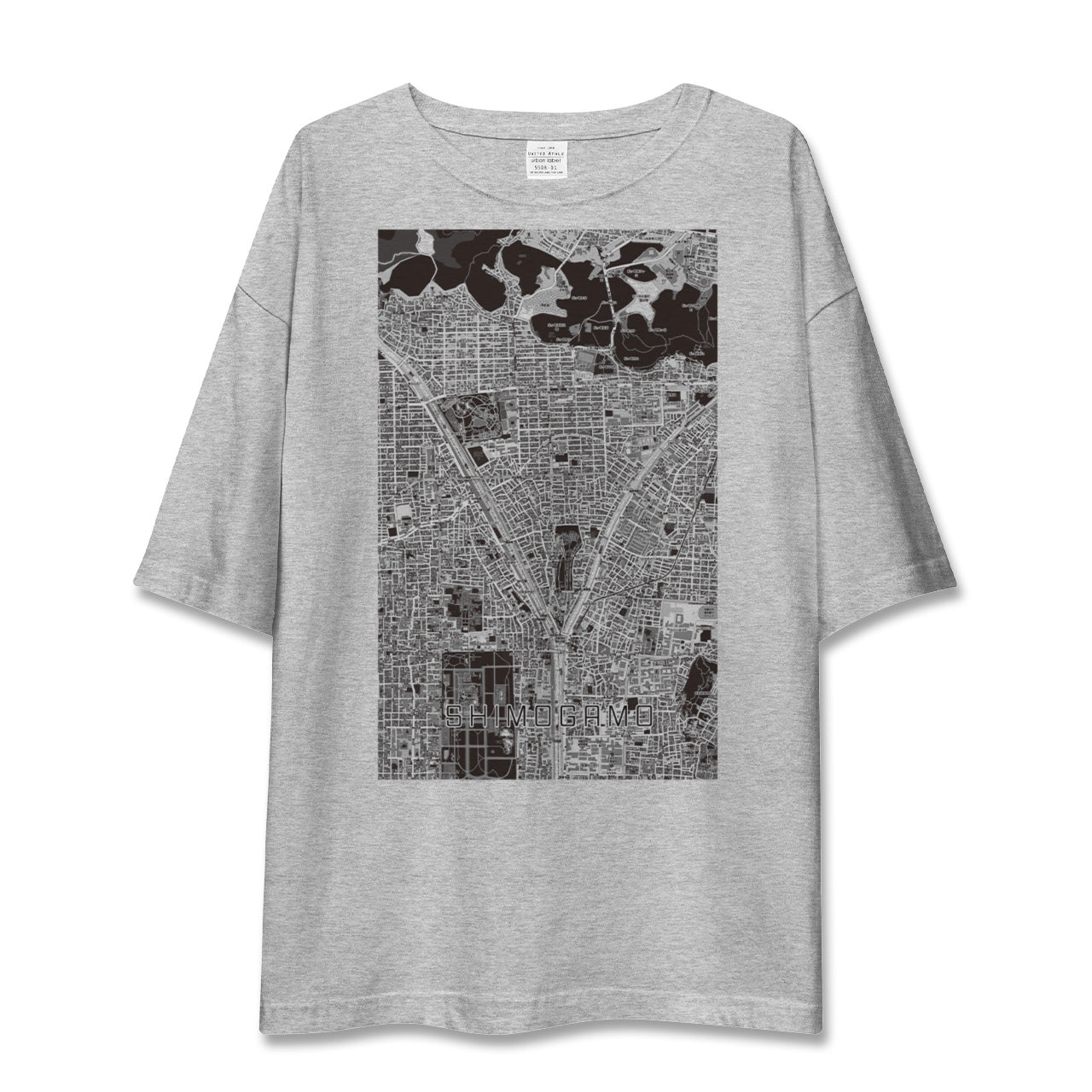 【下鴨(京都府)】地図柄ビッグシルエットTシャツ