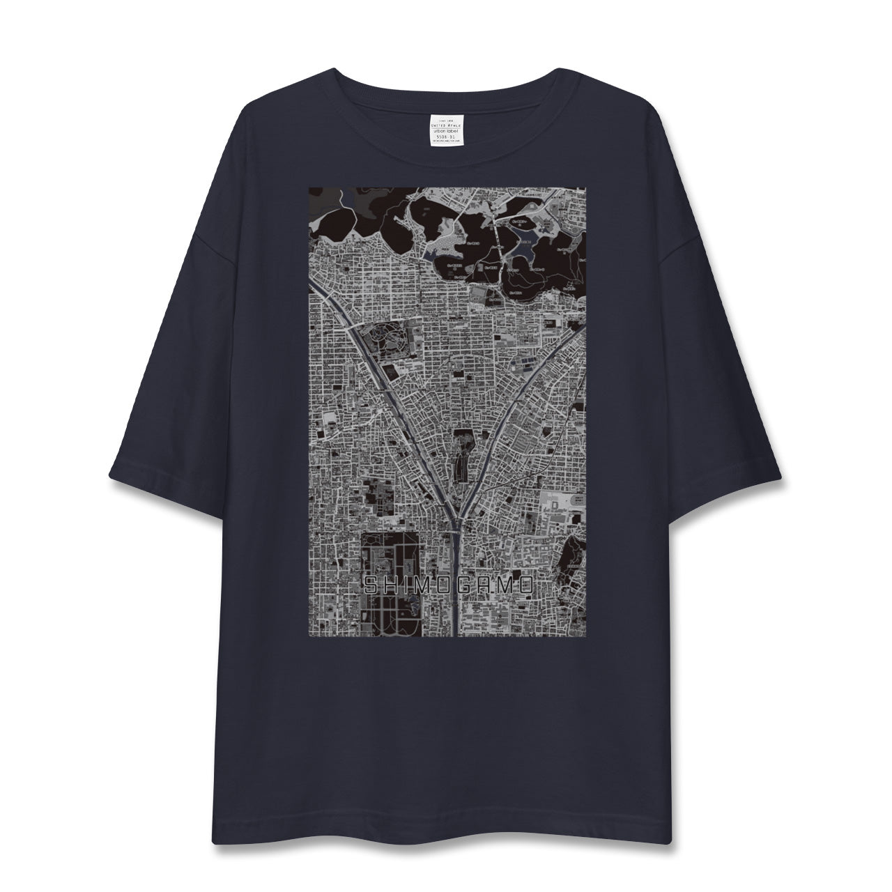 【下鴨(京都府)】地図柄ビッグシルエットTシャツ