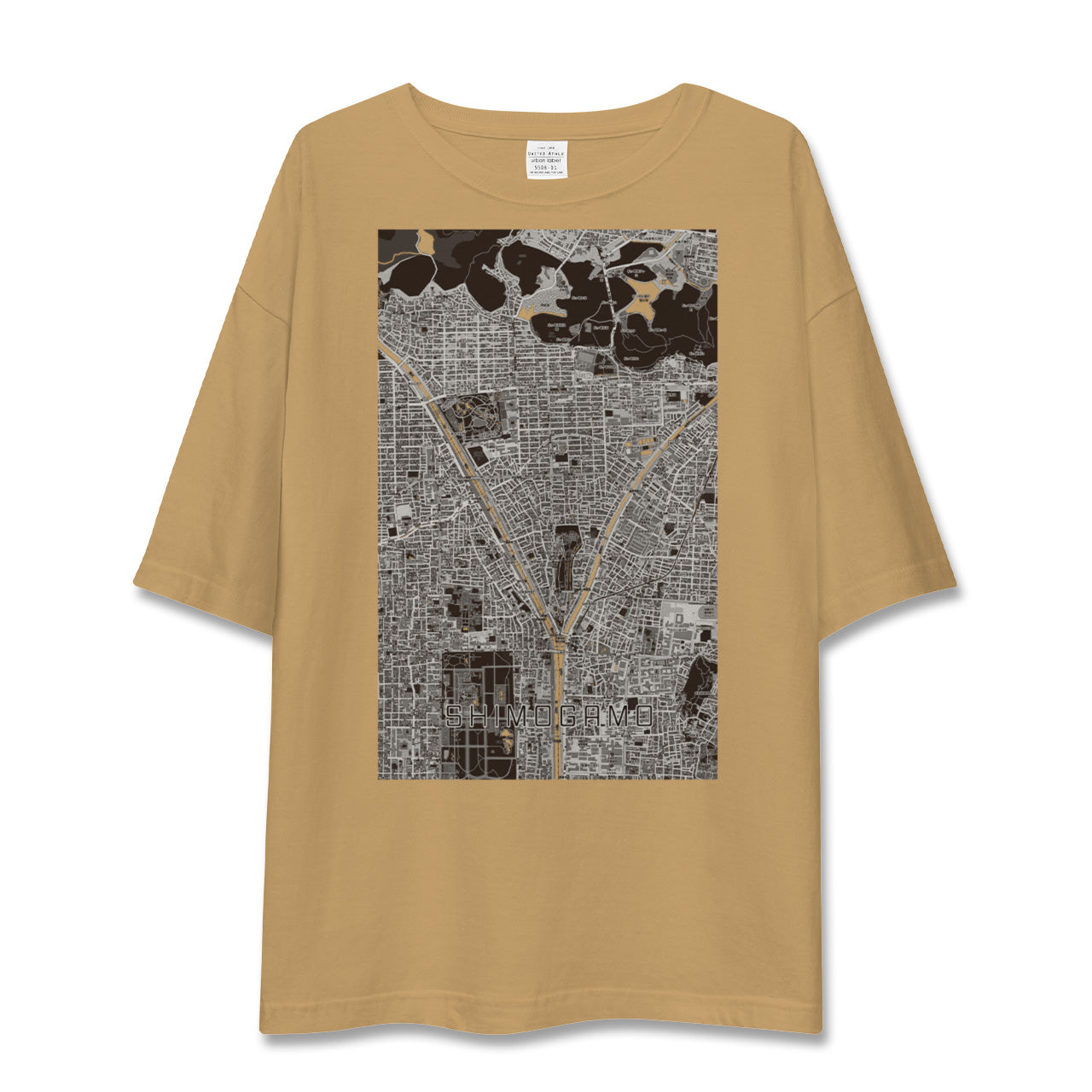 【下鴨(京都府)】地図柄ビッグシルエットTシャツ