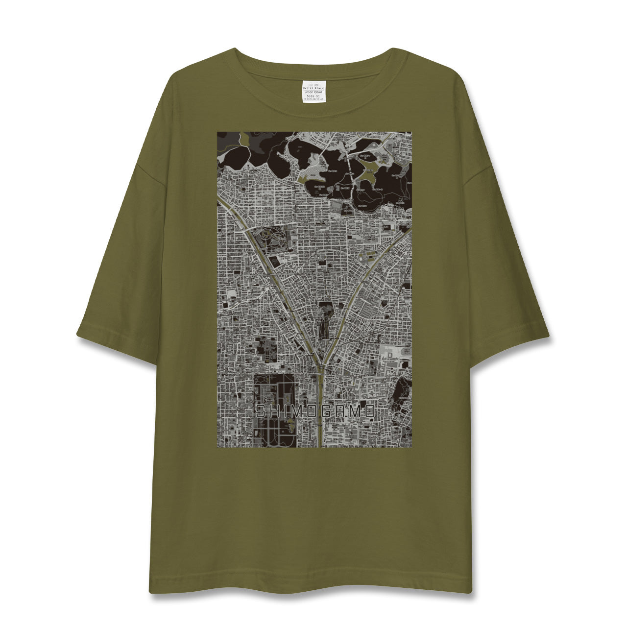 【下鴨(京都府)】地図柄ビッグシルエットTシャツ