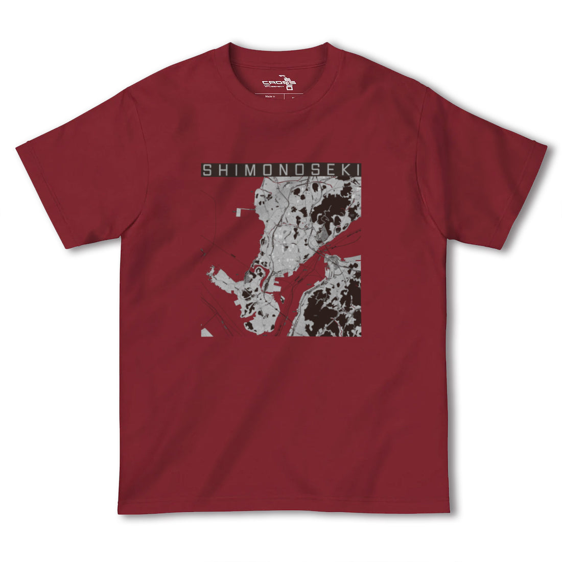 【下関(山口県)】地図柄ヘビーウェイトTシャツ