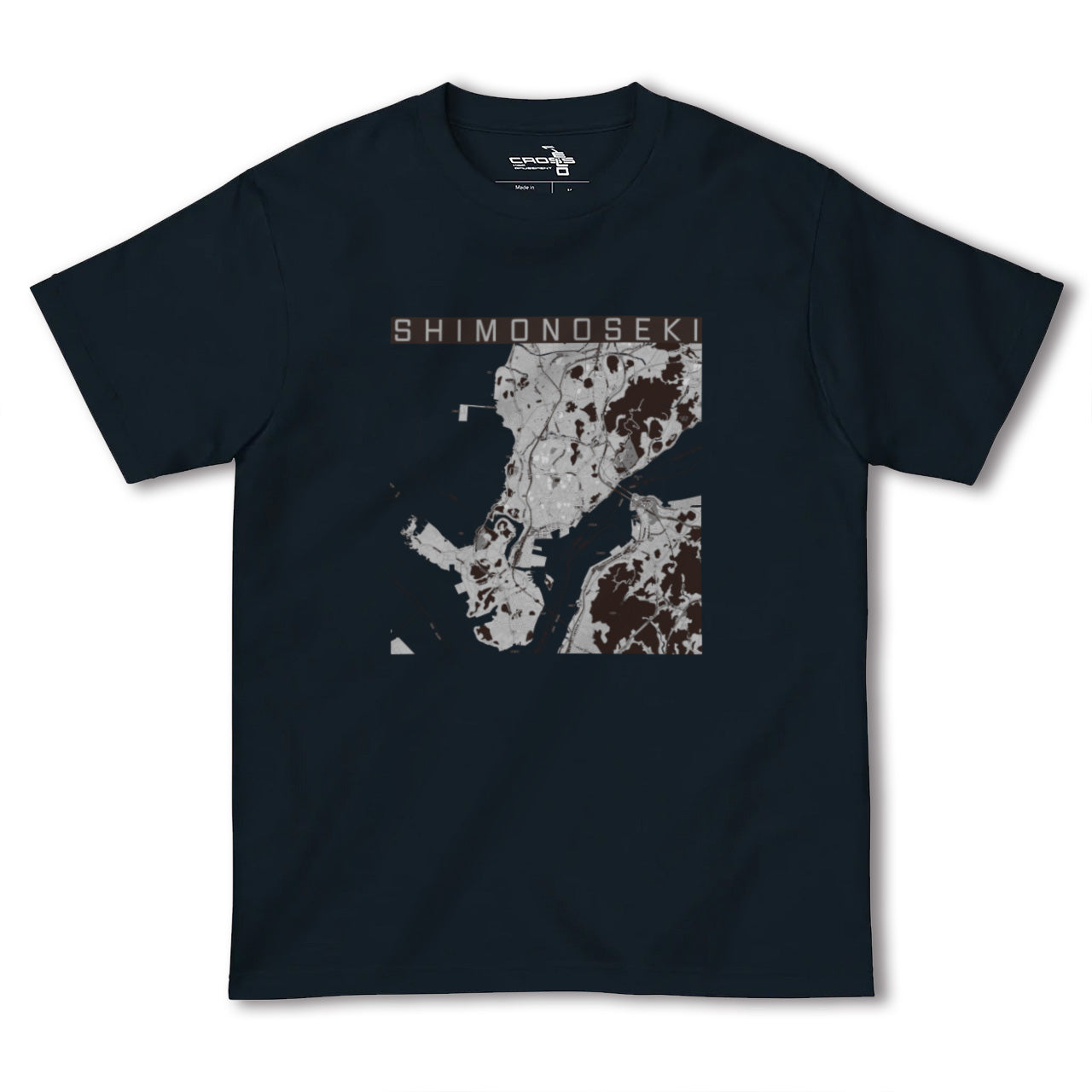 【下関(山口県)】地図柄ヘビーウェイトTシャツ