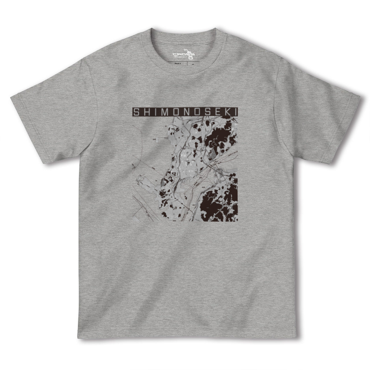 【下関(山口県)】地図柄ヘビーウェイトTシャツ