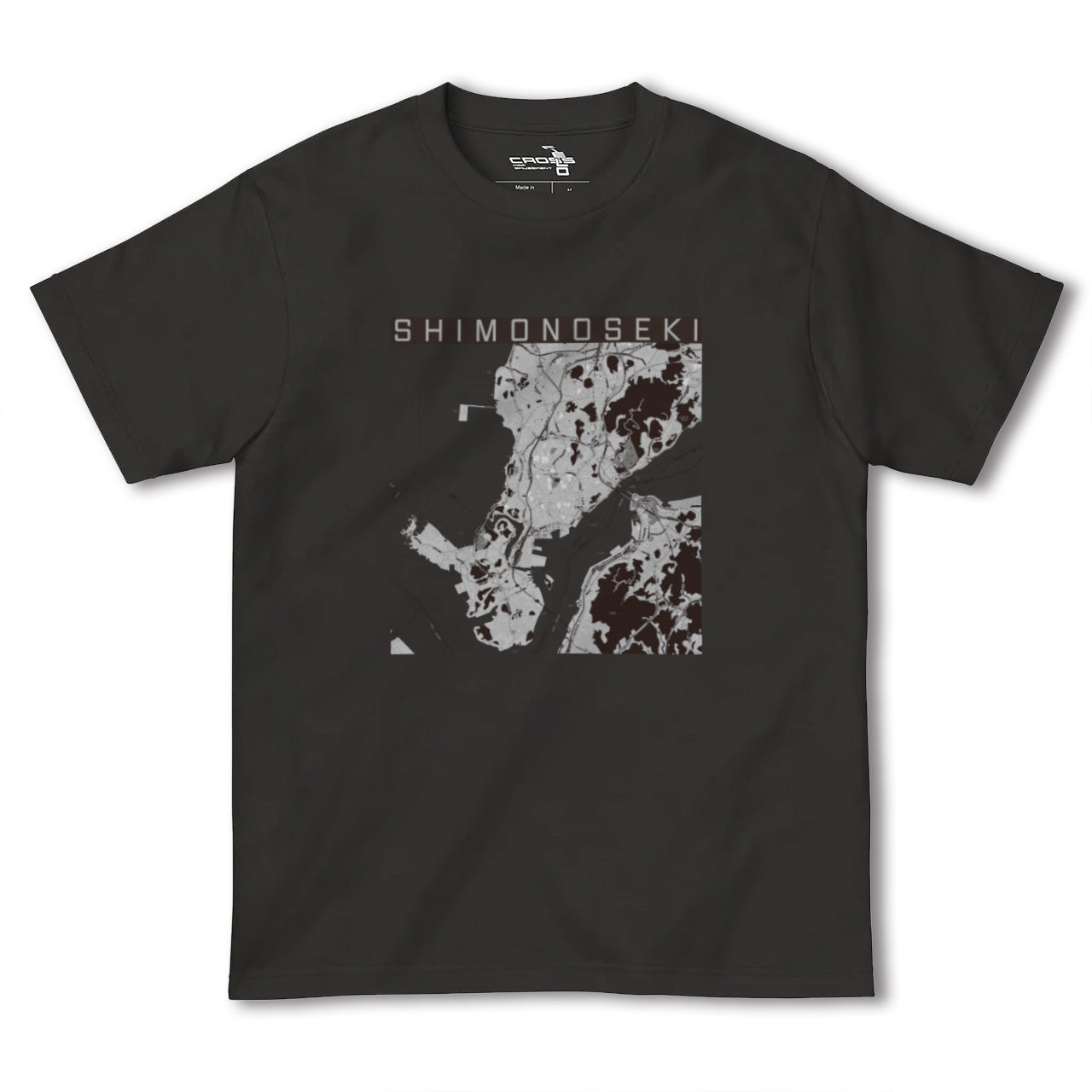 【下関(山口県)】地図柄ヘビーウェイトTシャツ