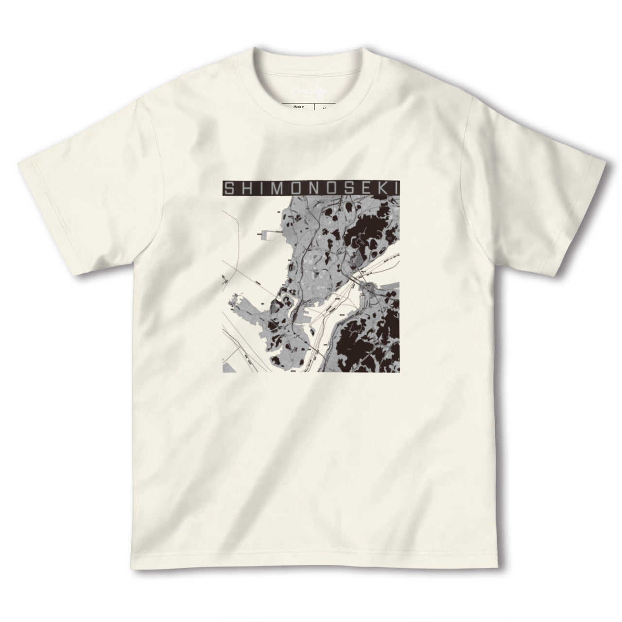 【下関(山口県)】地図柄ヘビーウェイトTシャツ