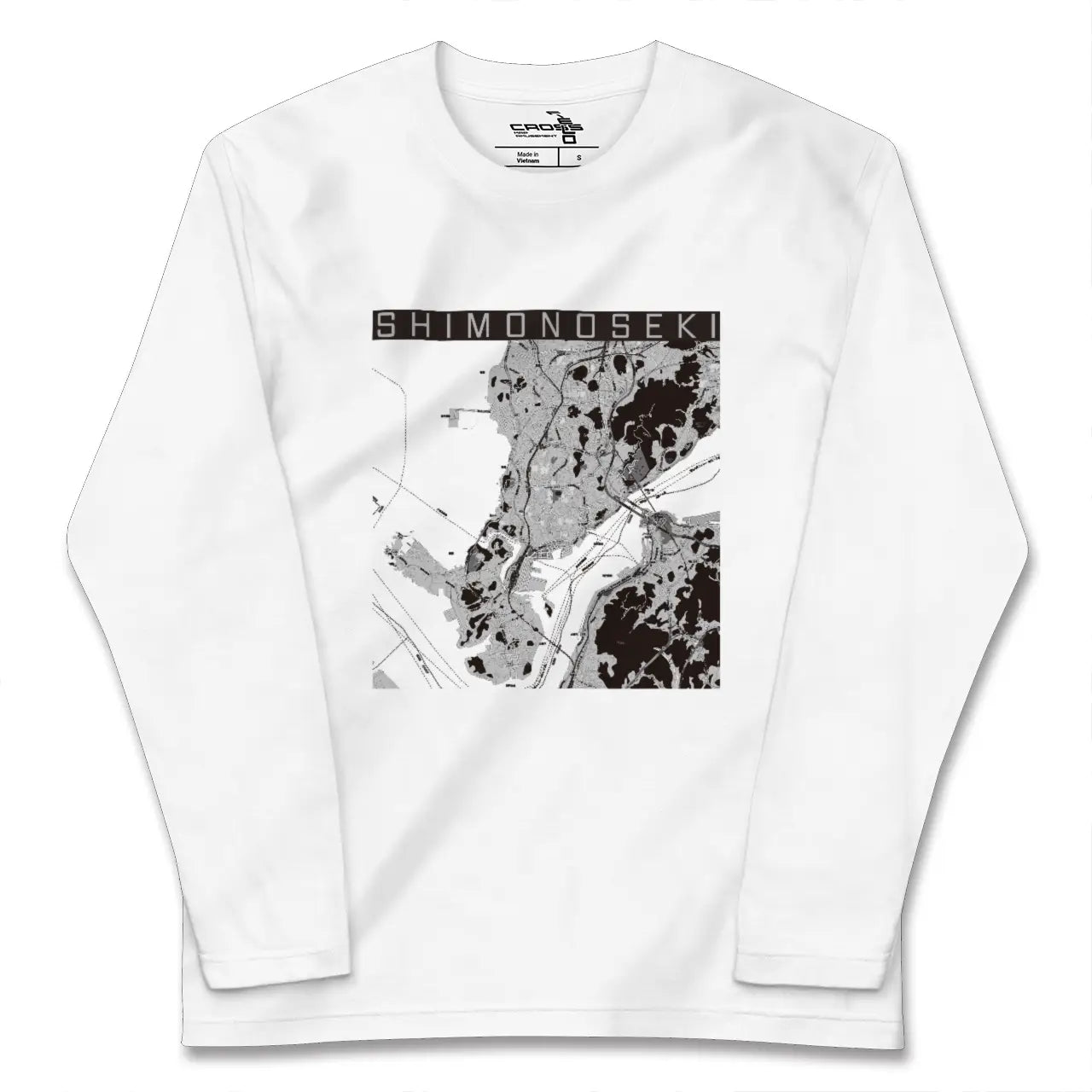 【下関(山口県)】地図柄ロングスリーブTシャツ