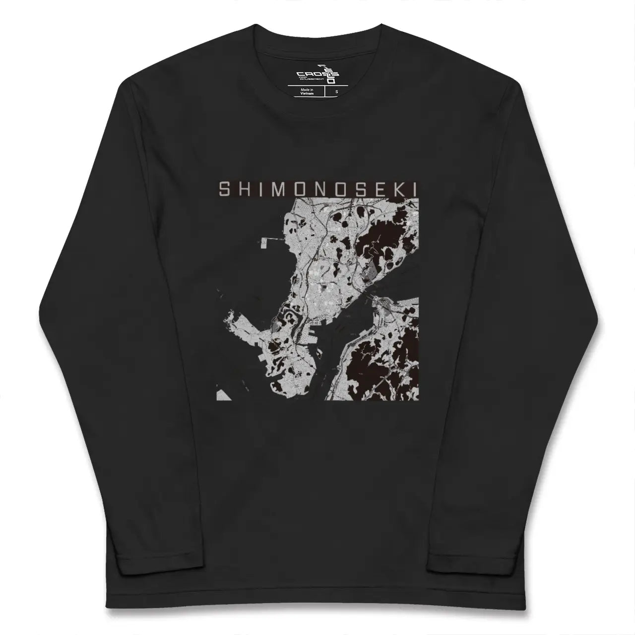 【下関(山口県)】地図柄ロングスリーブTシャツ