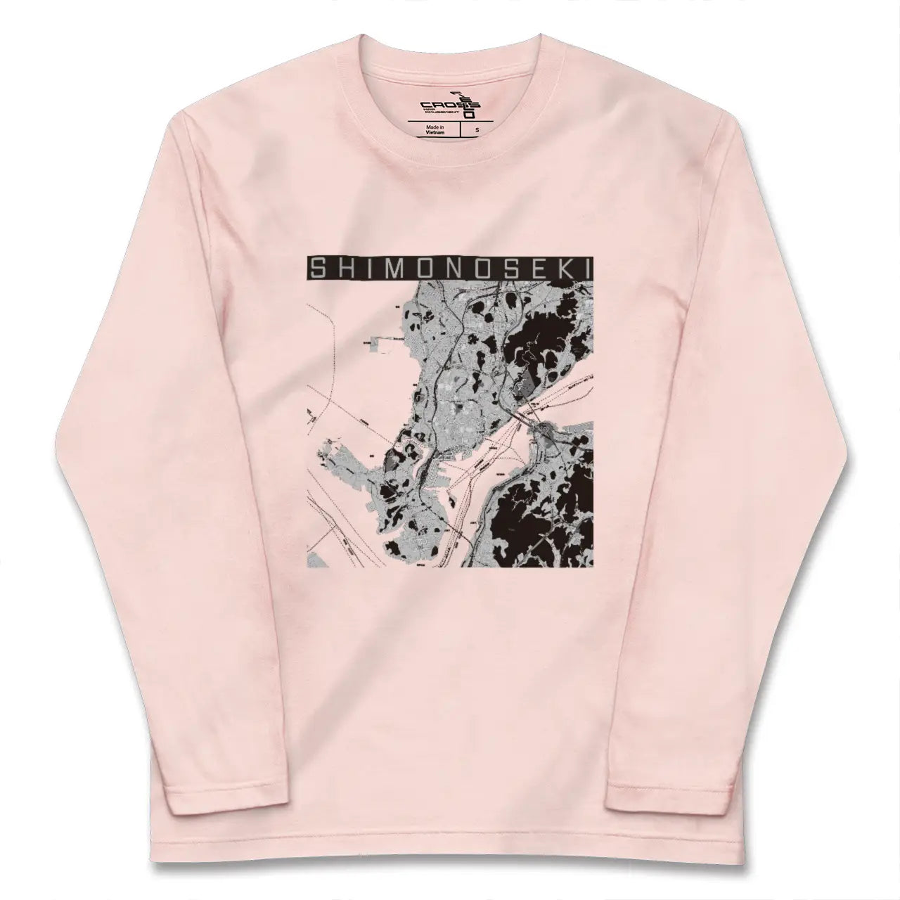 【下関(山口県)】地図柄ロングスリーブTシャツ