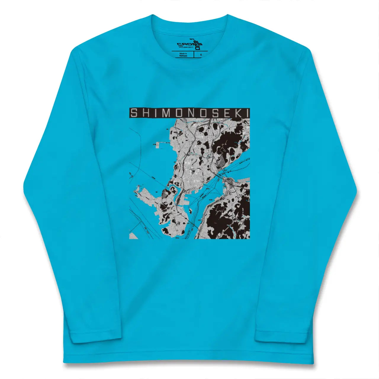 【下関(山口県)】地図柄ロングスリーブTシャツ
