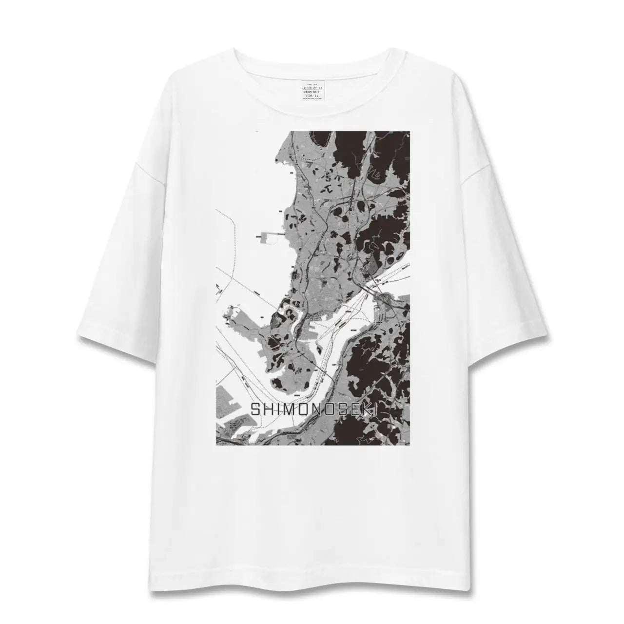 【下関(山口県)】地図柄ビッグシルエットTシャツ