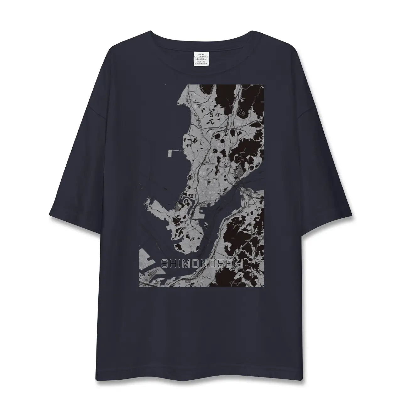【下関(山口県)】地図柄ビッグシルエットTシャツ